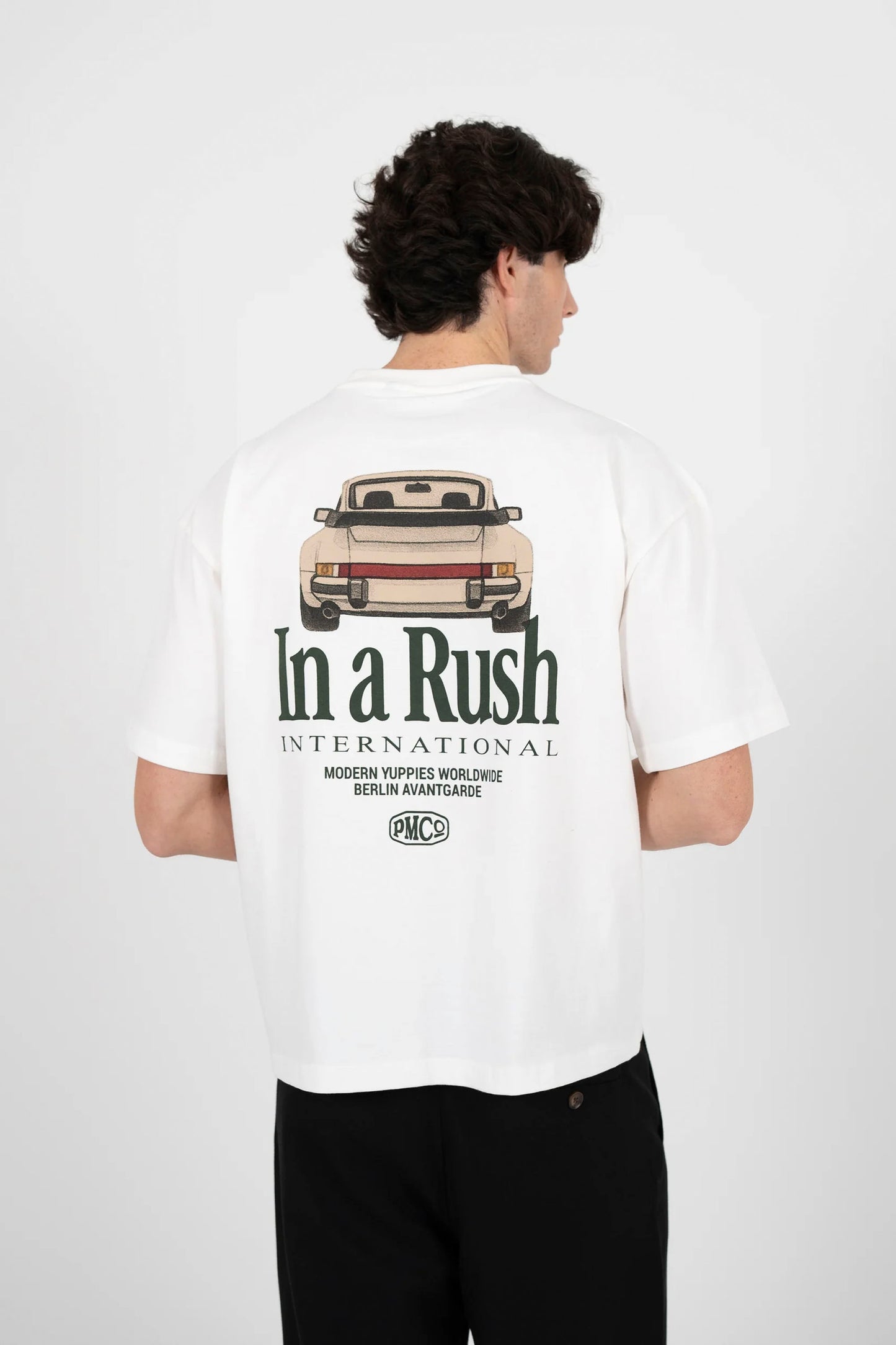 Prohibited Oldtimer Race graphic tee in Off White, men's lifestyle streetwear at Pukas Surf Shop