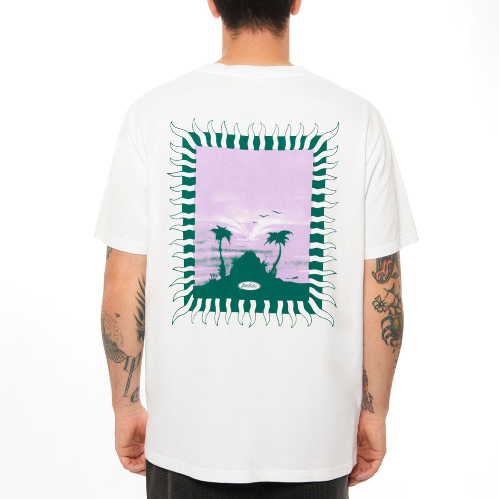 Pukas Surf Shop Man Tee Pukas Clothing Paradise Tee White