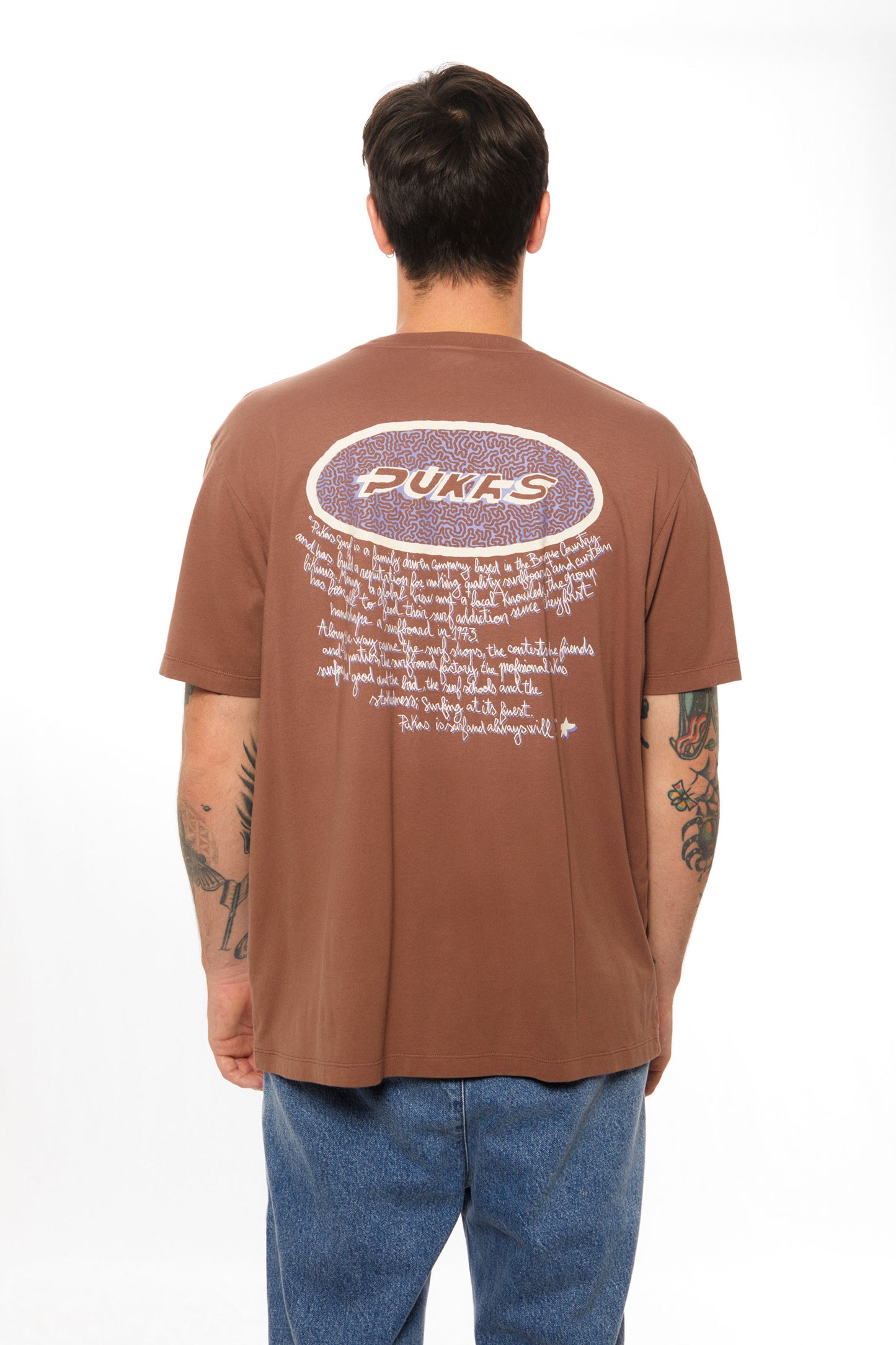 Pukas Surf Shop Man Tee Pukas Clothing Sunny Long Road Brown