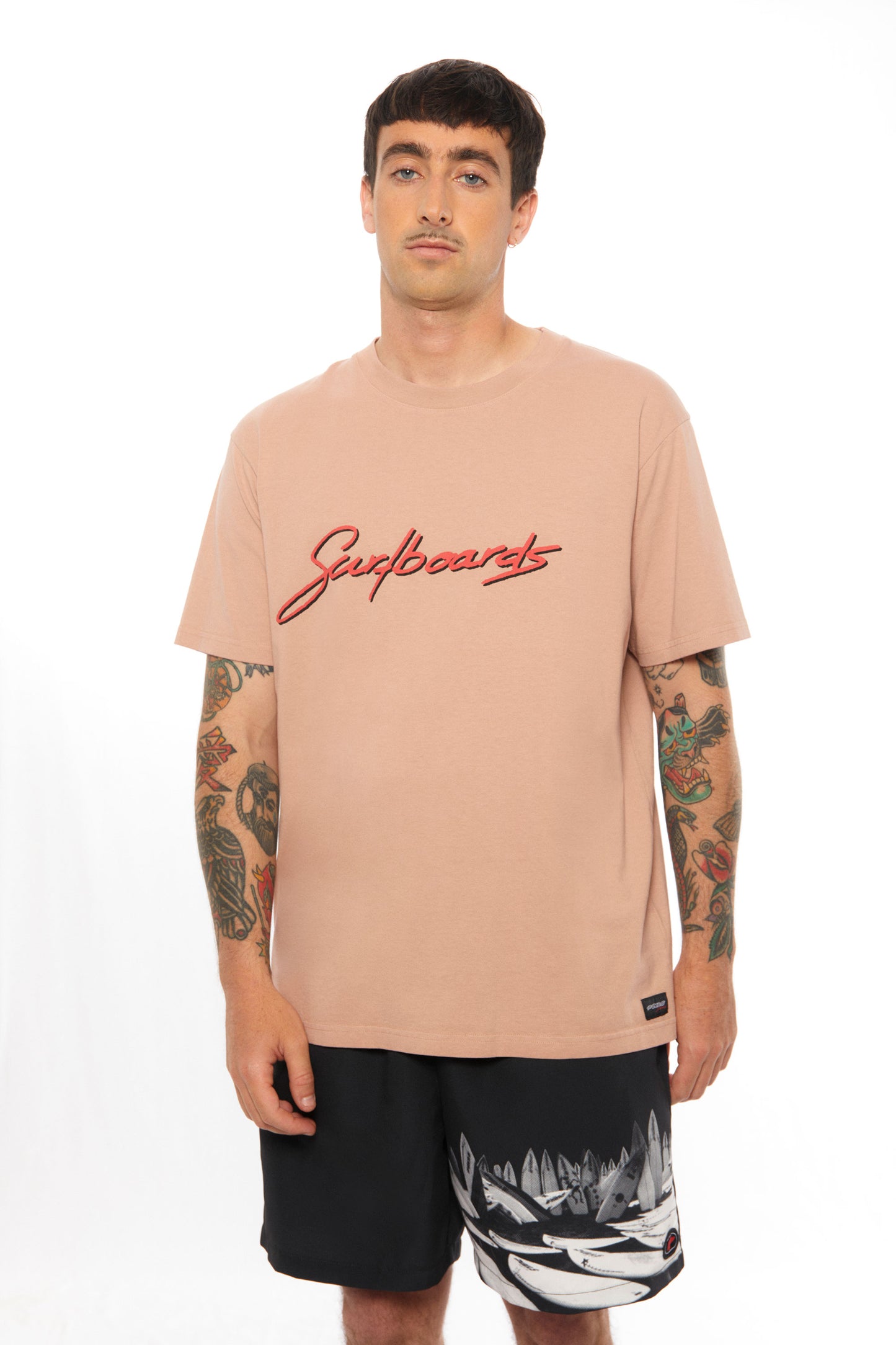 Pukas Surf Shop Man Tee Pukas Clothing Surfboards Dusty Pink