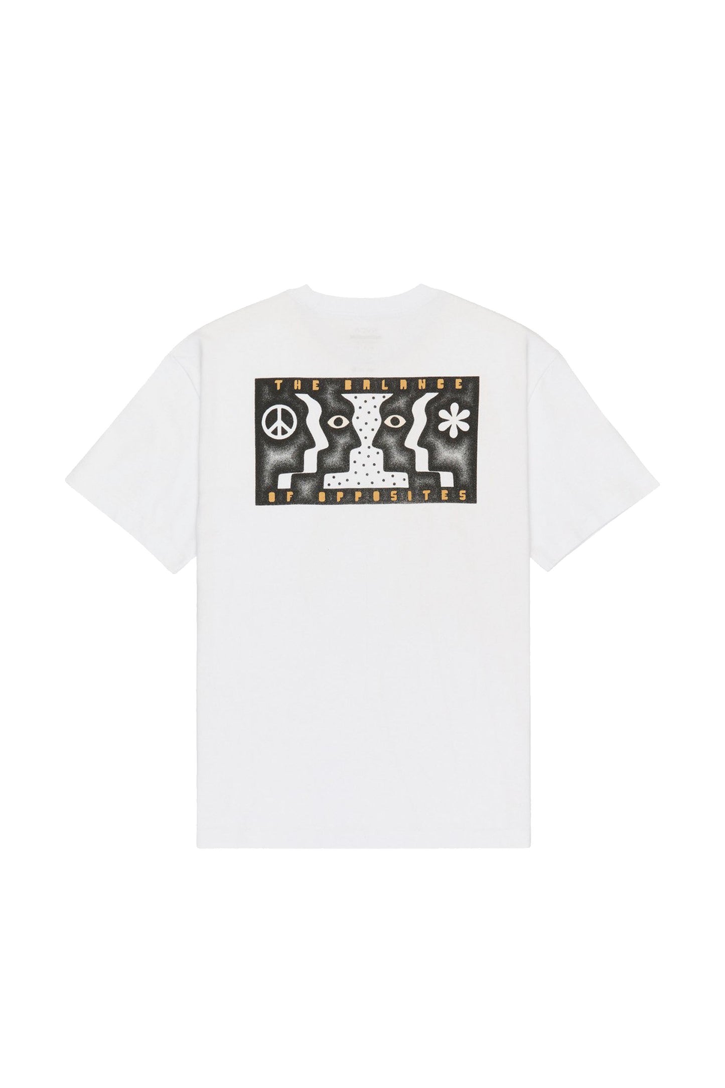 White Rvca Face to face tee on a white background 