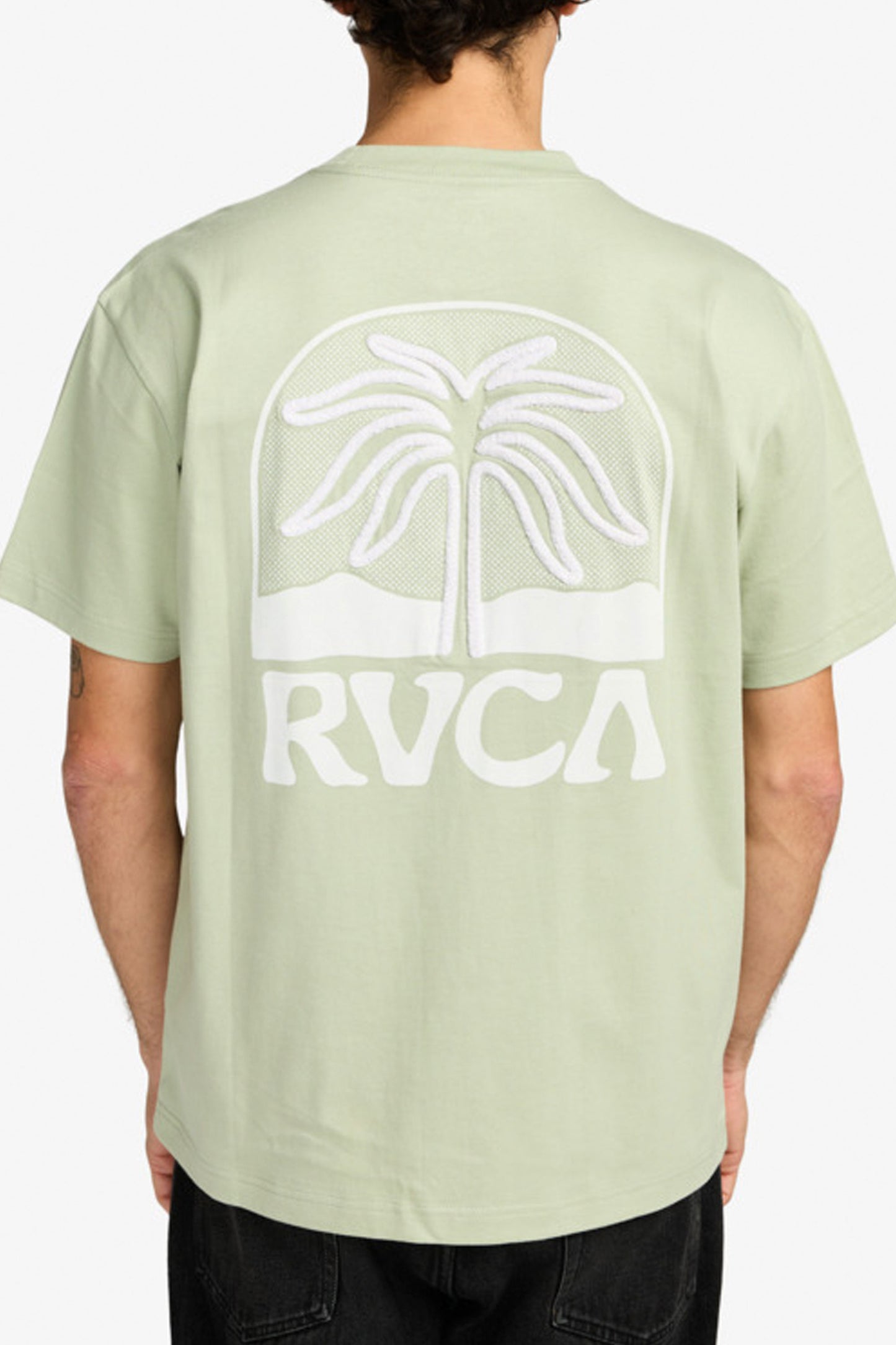 Pukas Surf Shop RVCA Palmcrest Short Sleeve Pocket Tee in Light Olive