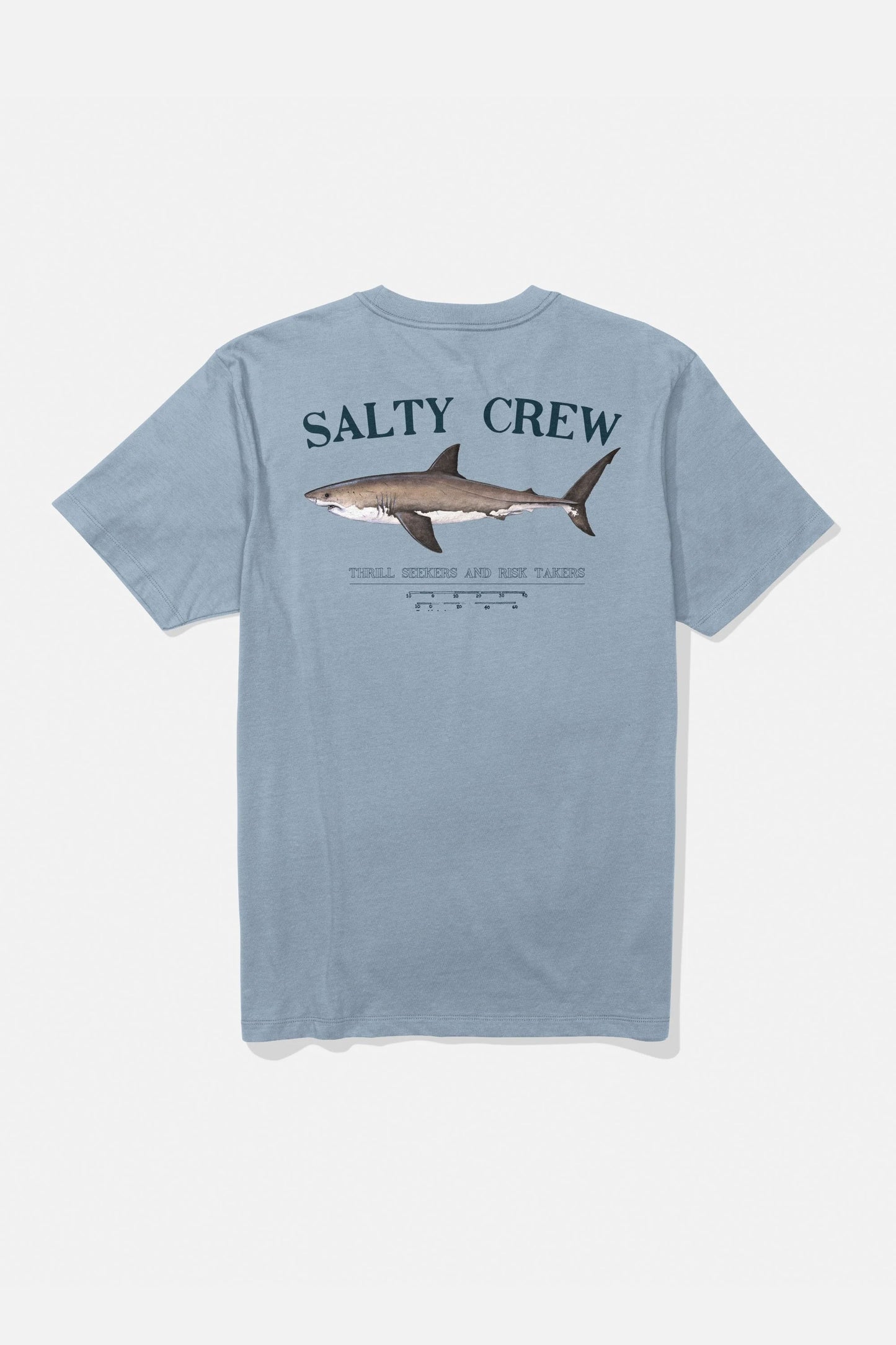 Pukas Surf Shop Salty Crew graphic tee in blue fog