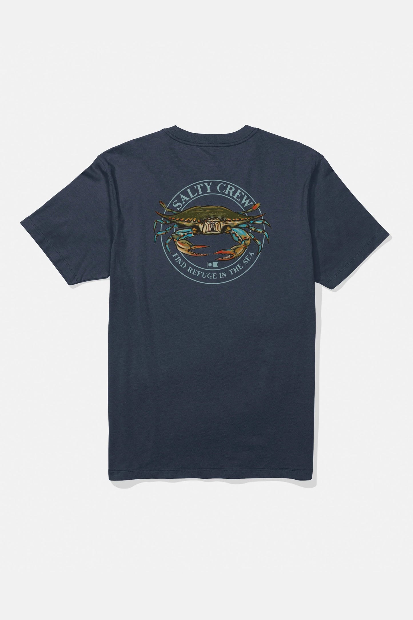 Pukas Surf Shop Salty Crew men’s graphic tee in navy