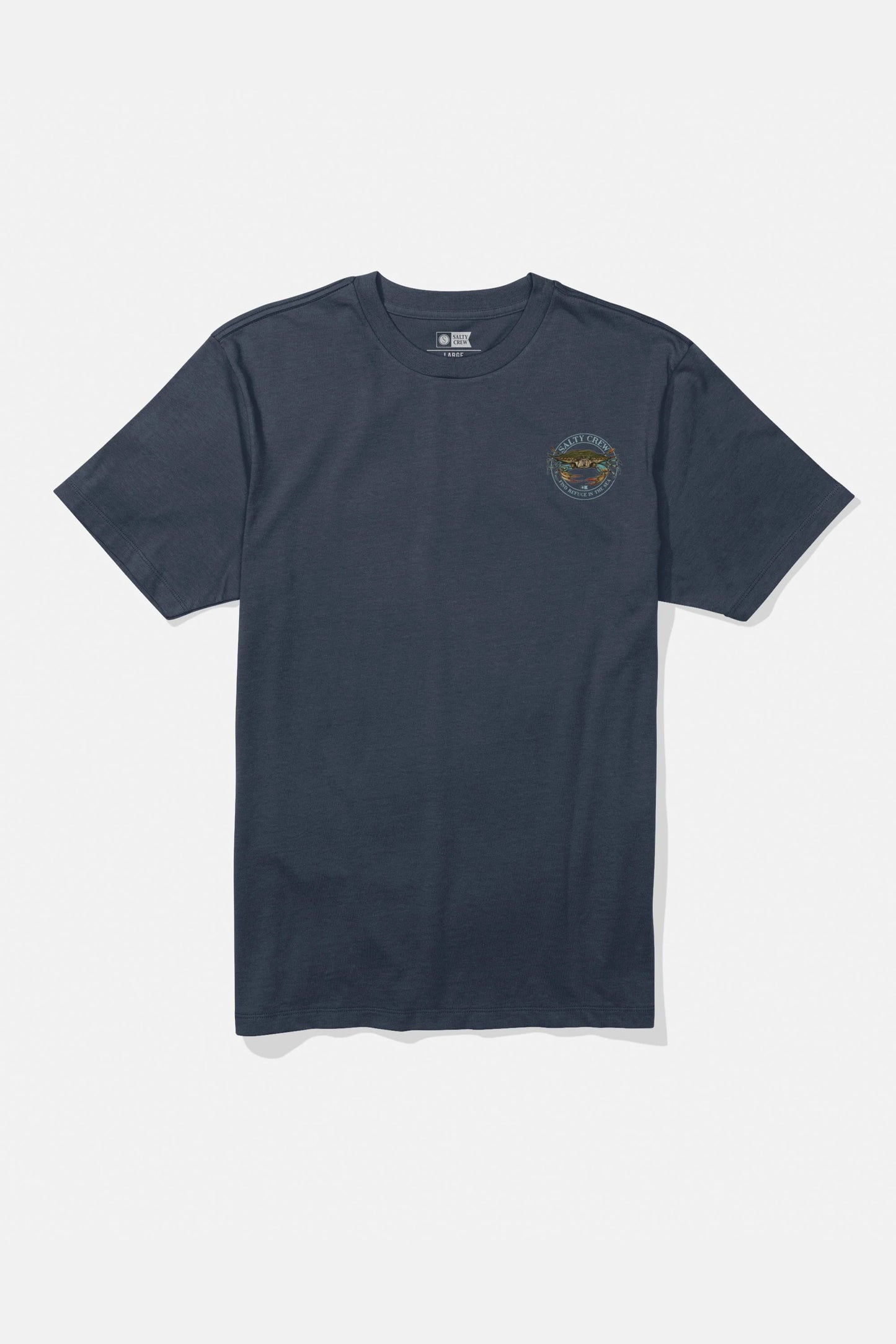 Pukas Surf Shop Salty Crew men’s graphic tee in navy