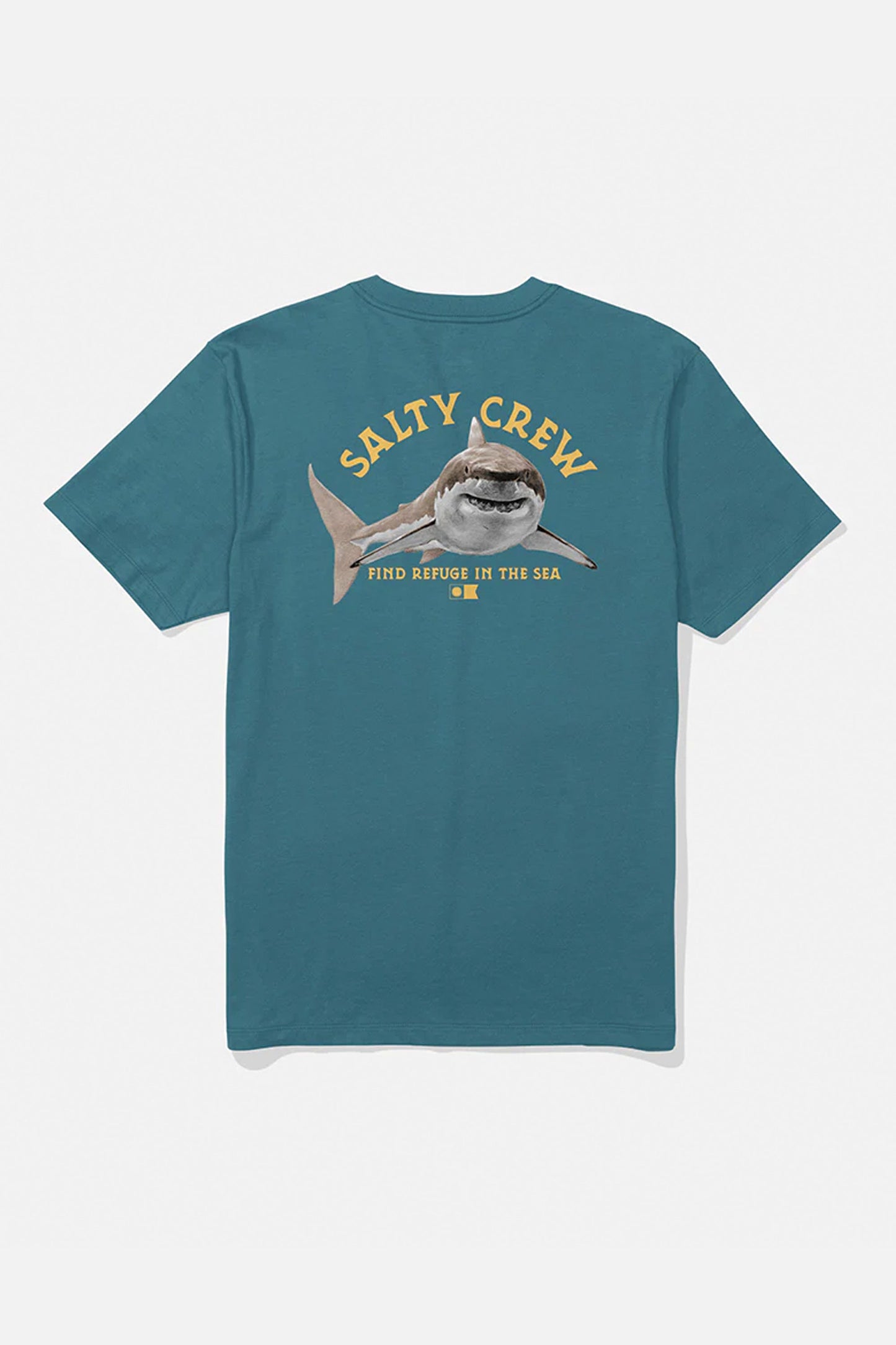 Pukas Surf Shop Salty Crew graphic tee in hydro blue