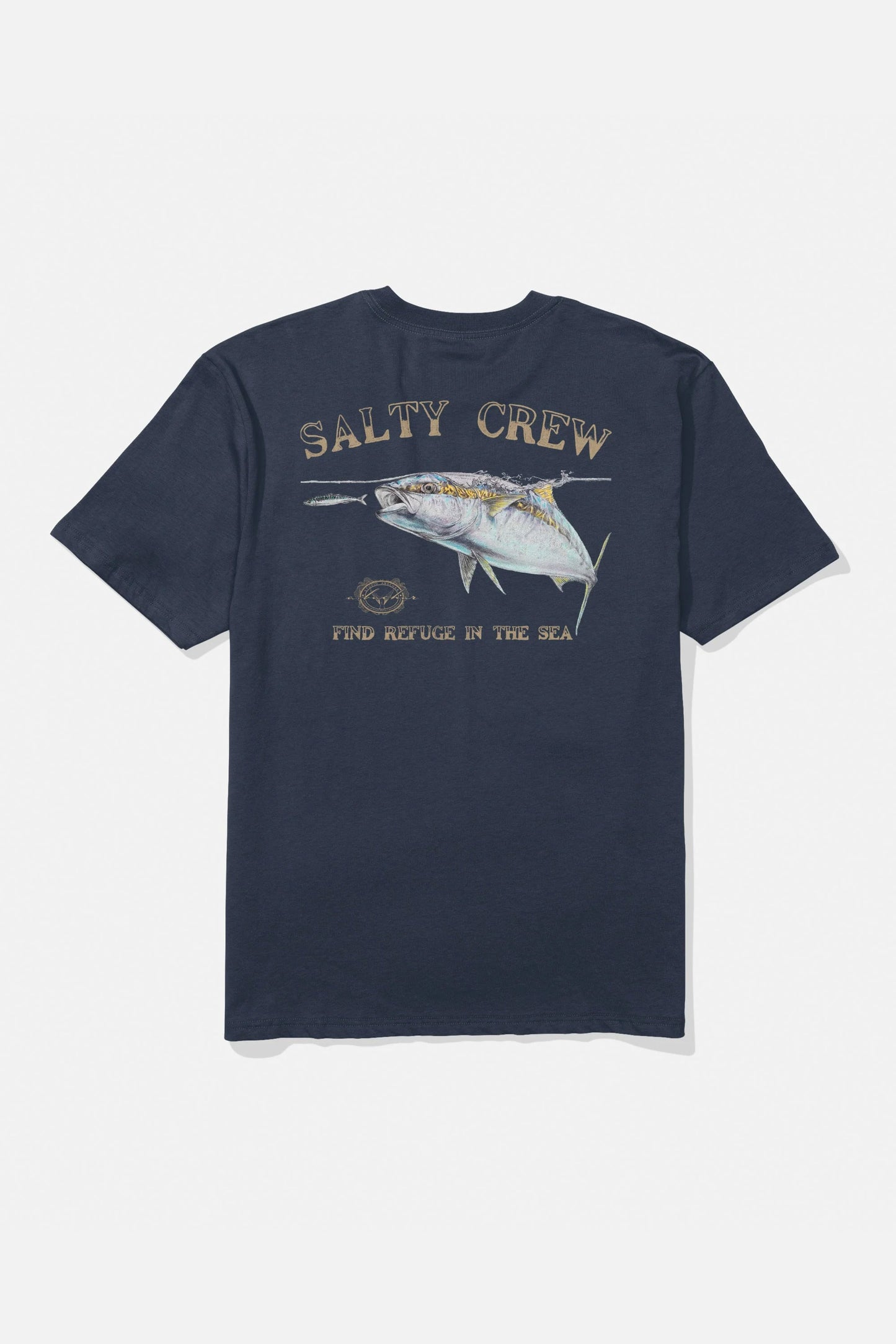 Pukas Surf Shop Salty Crew graphic short-sleeve tee in navy