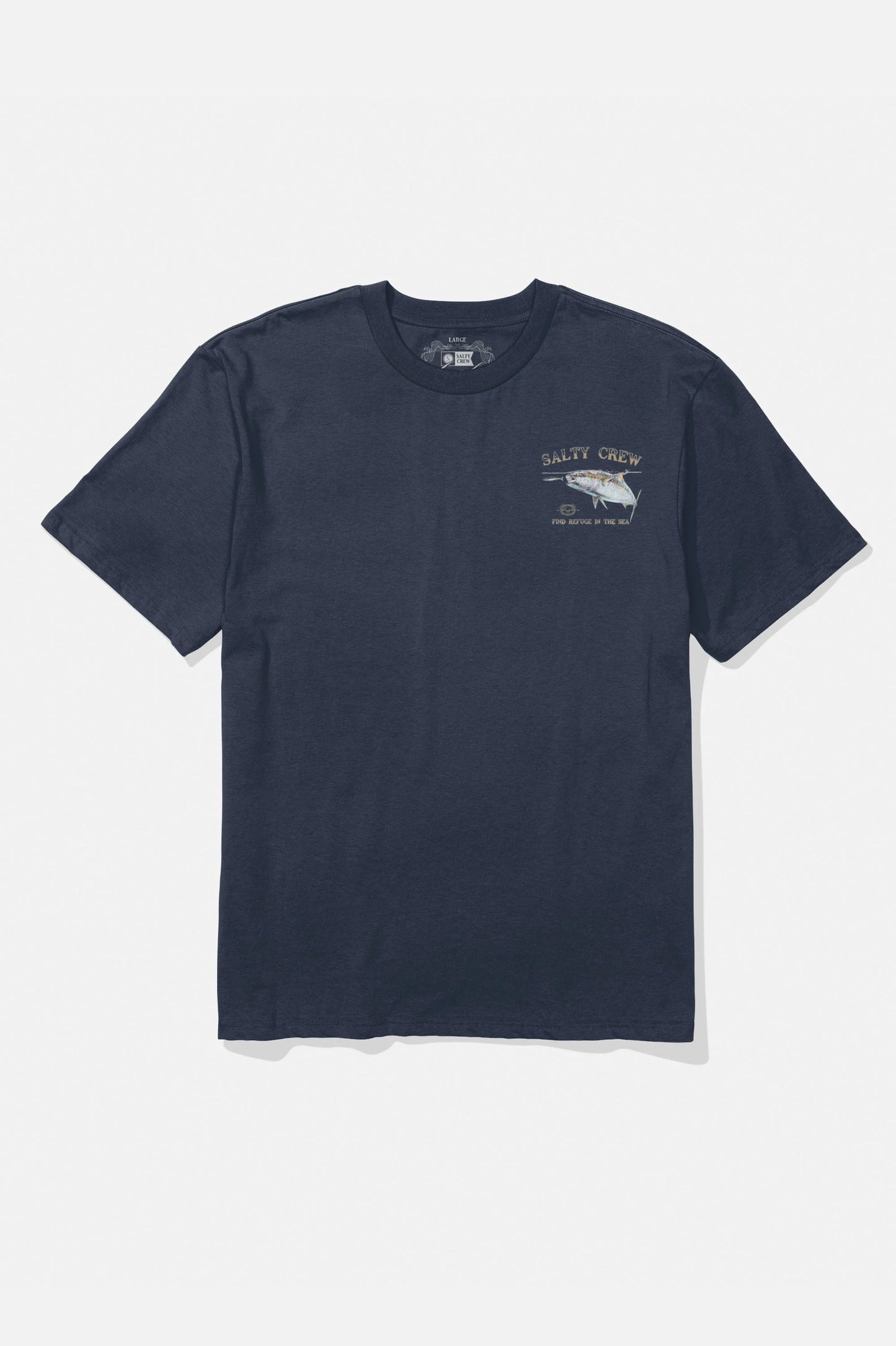 Pukas Surf Shop Salty Crew graphic short-sleeve tee in navy