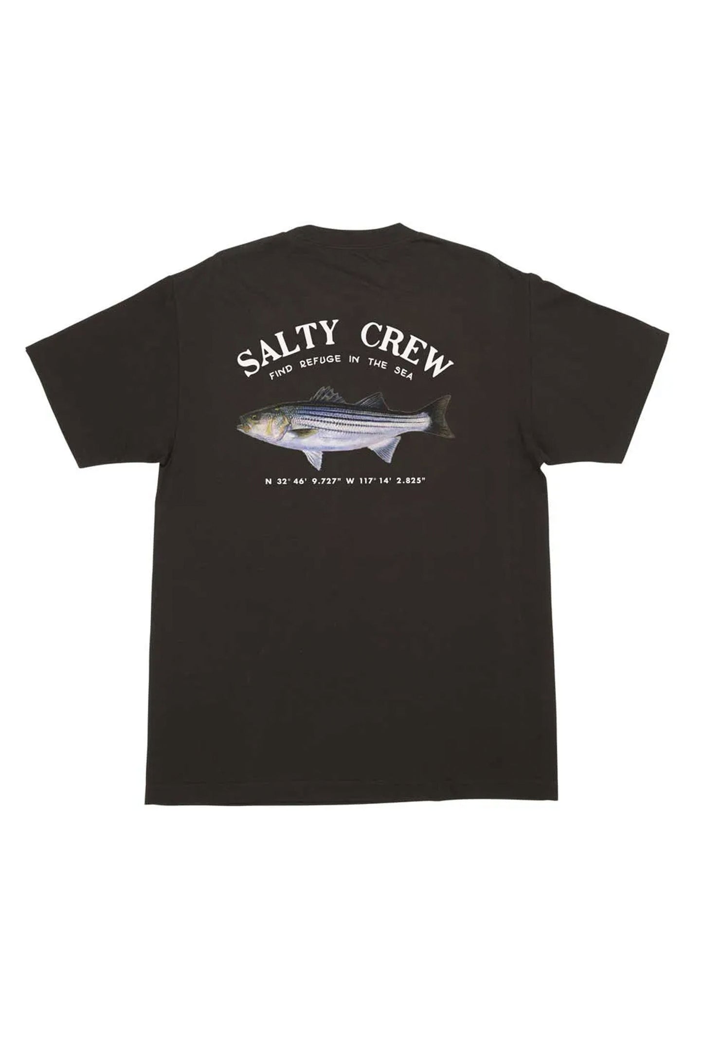 Pukas Surf Shop Man Tee Salty Crew Striper Charcoal
