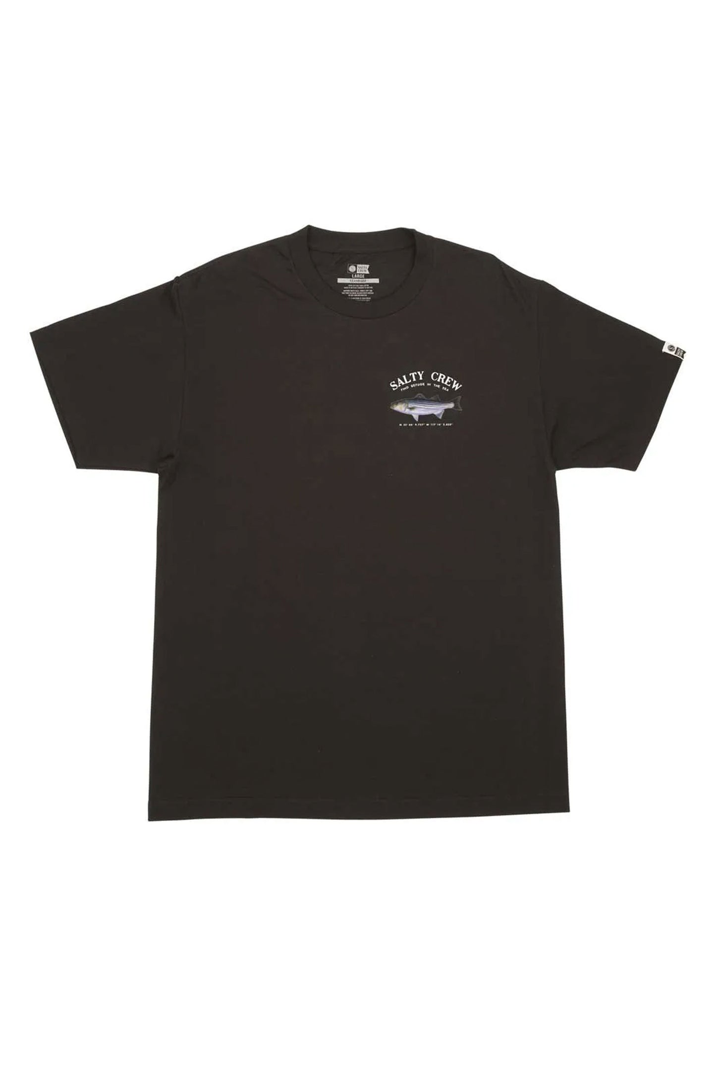 Pukas Surf Shop Man Tee Salty Crew Striper Charcoal