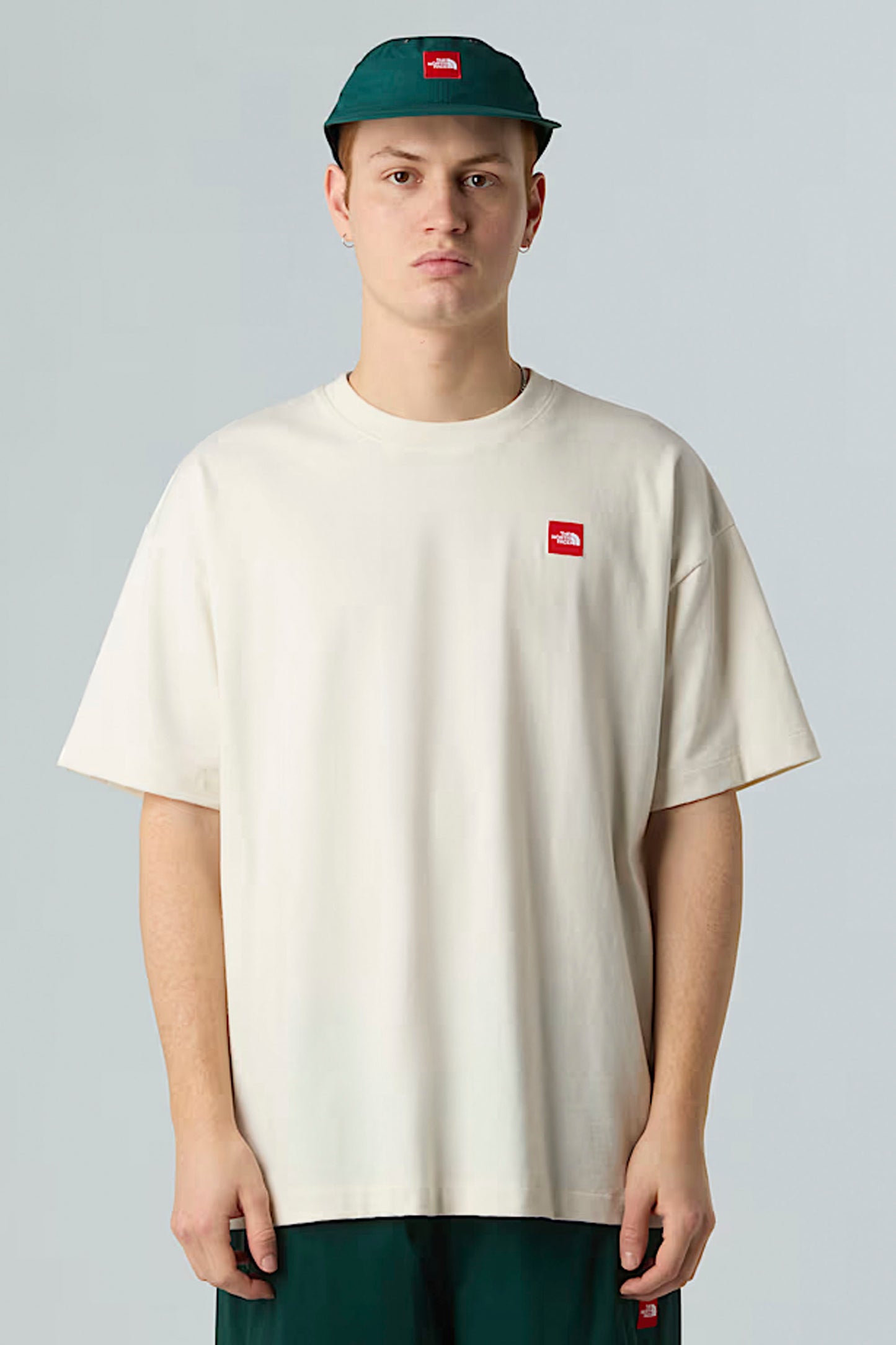 Pukas Surf Shop The North Face Men's Red Box Short-Sleeve Tee in White Dune