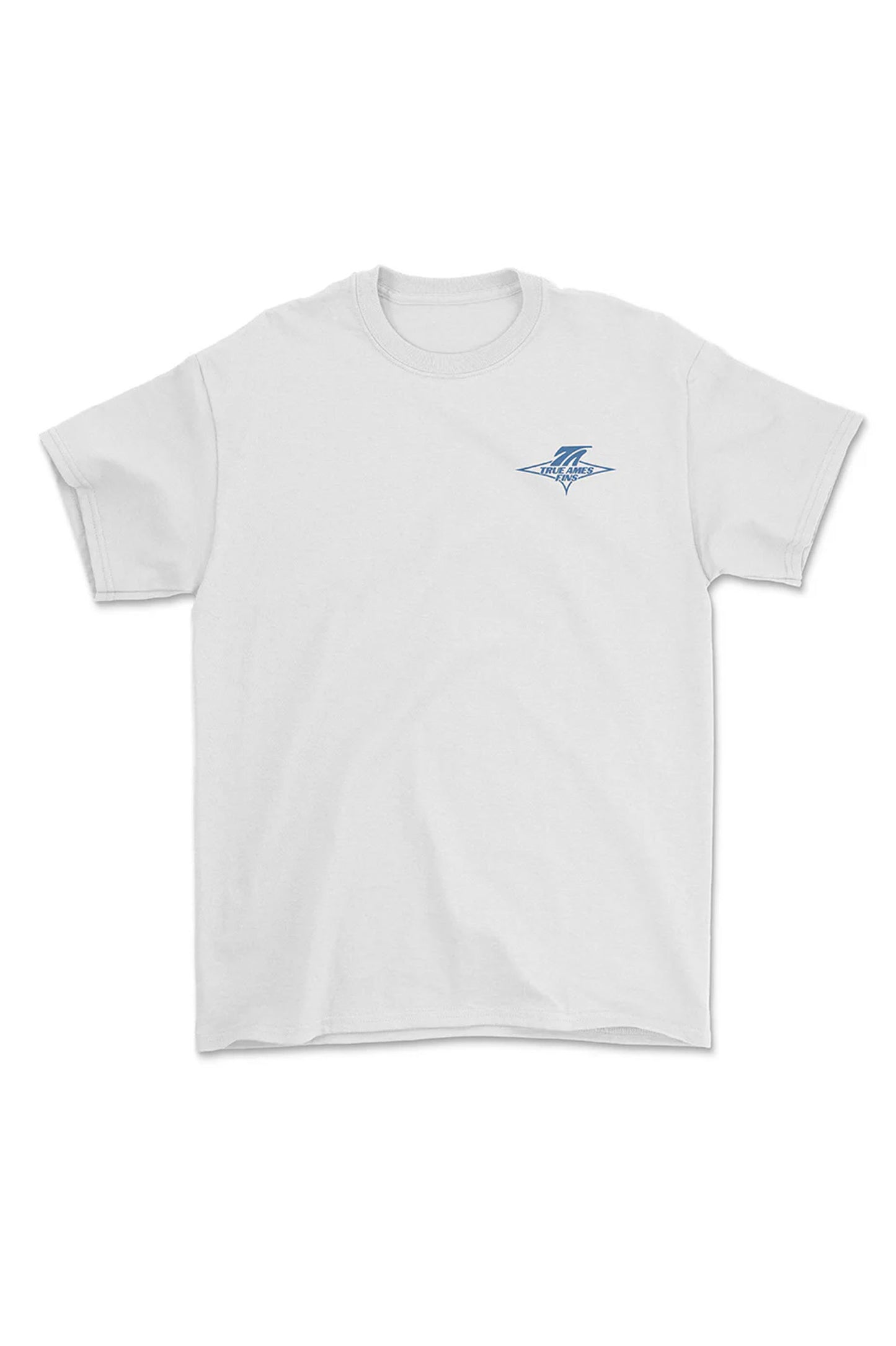 True Ames surf heritage graphic detail on cotton T-shirt