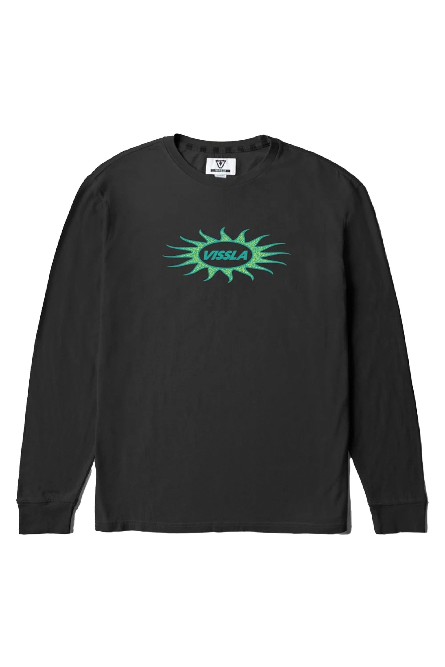 Vissla Pukas Surf Shop Unidentified Boys LS Tee Phantom overdyed long-sleeve graphic tee