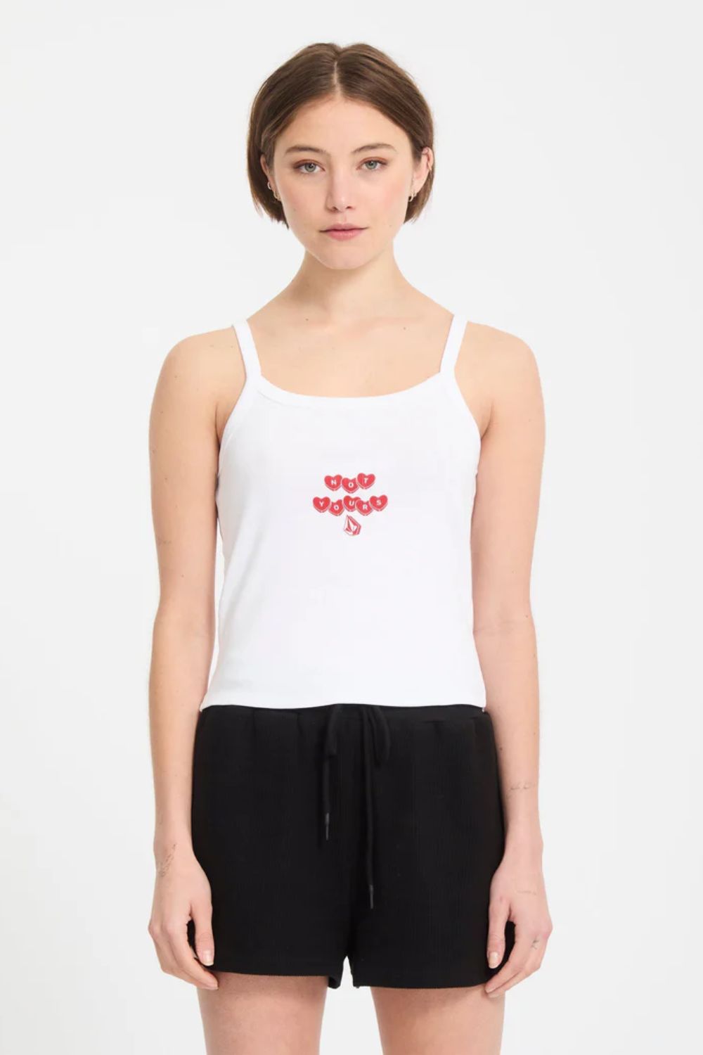 VOLCOM Trippin Tank white women's tank top – surf lifestyle summer beach essential

