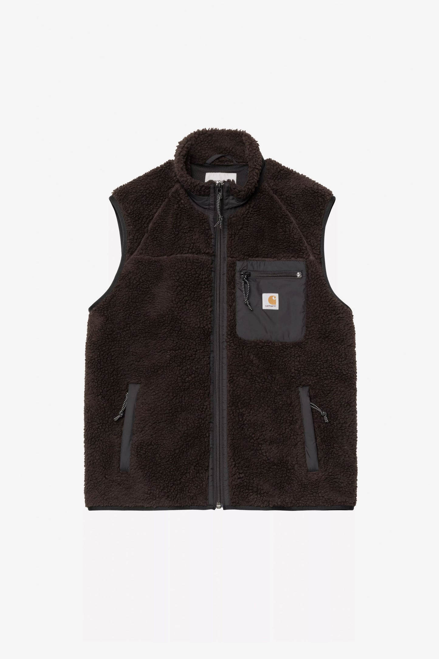 Pukas Surf Shop Carhartt WIP fleece liner vest in Palisander/Black