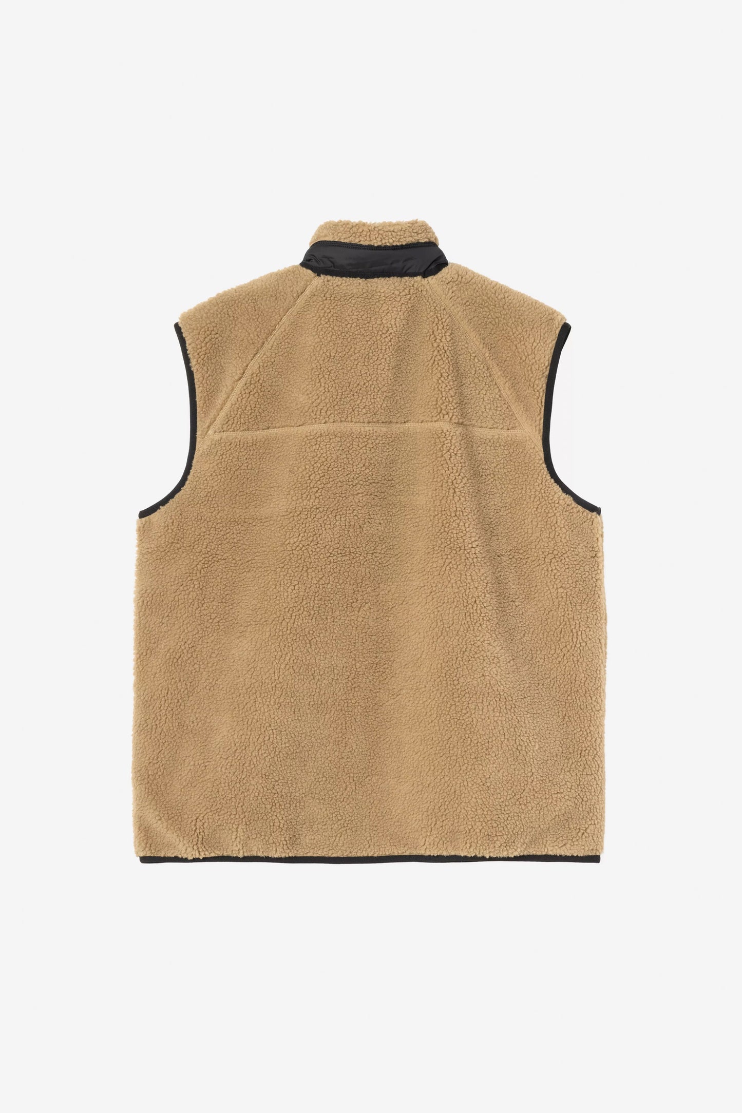 Pukas Surf Shop Carhartt WIP men’s fleece liner vest in black leather trim