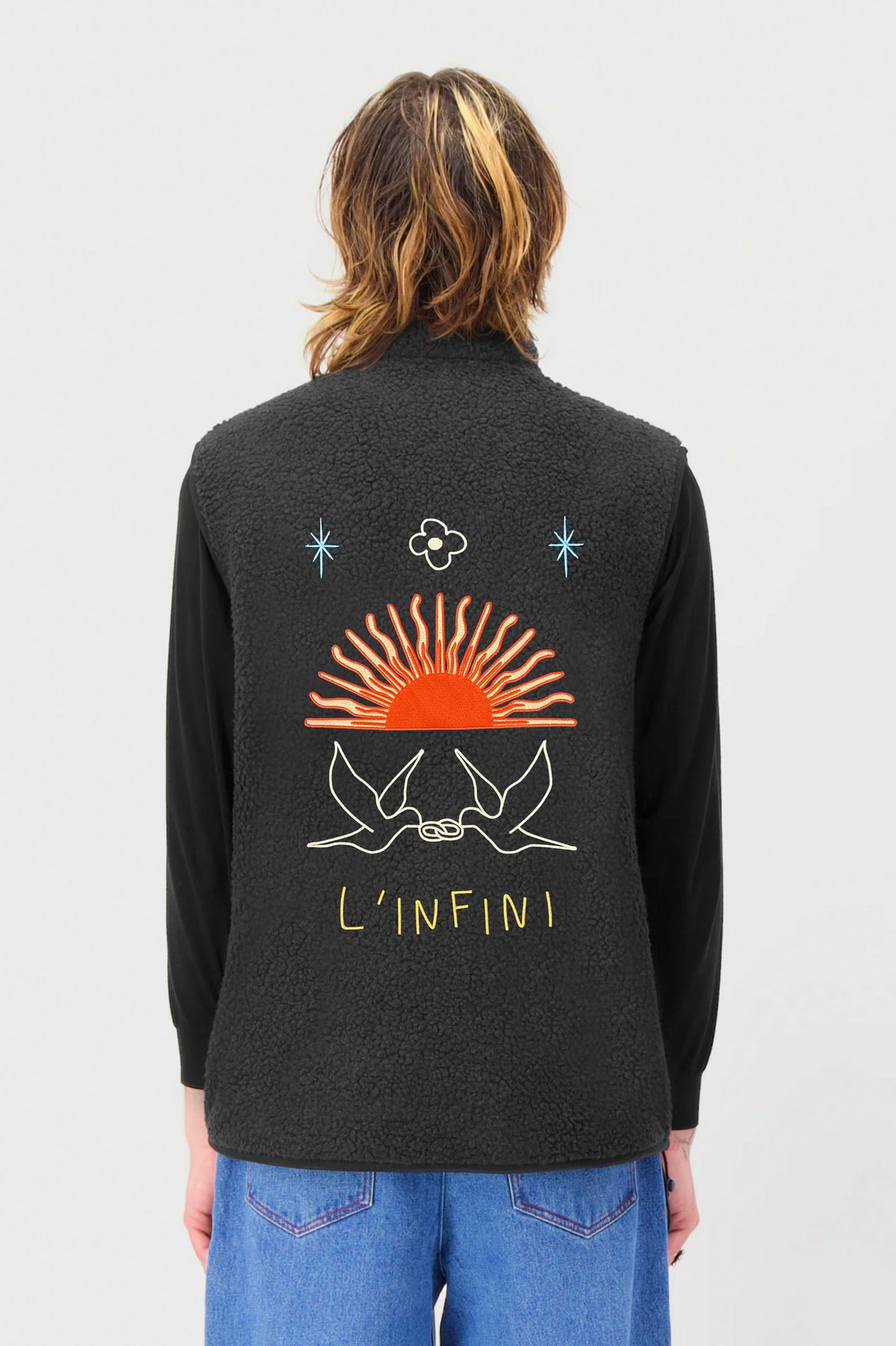 ENCRÉ black l'infini bodywarmer - men's coastal lifestyle clothing at Pukas Surf Shop
