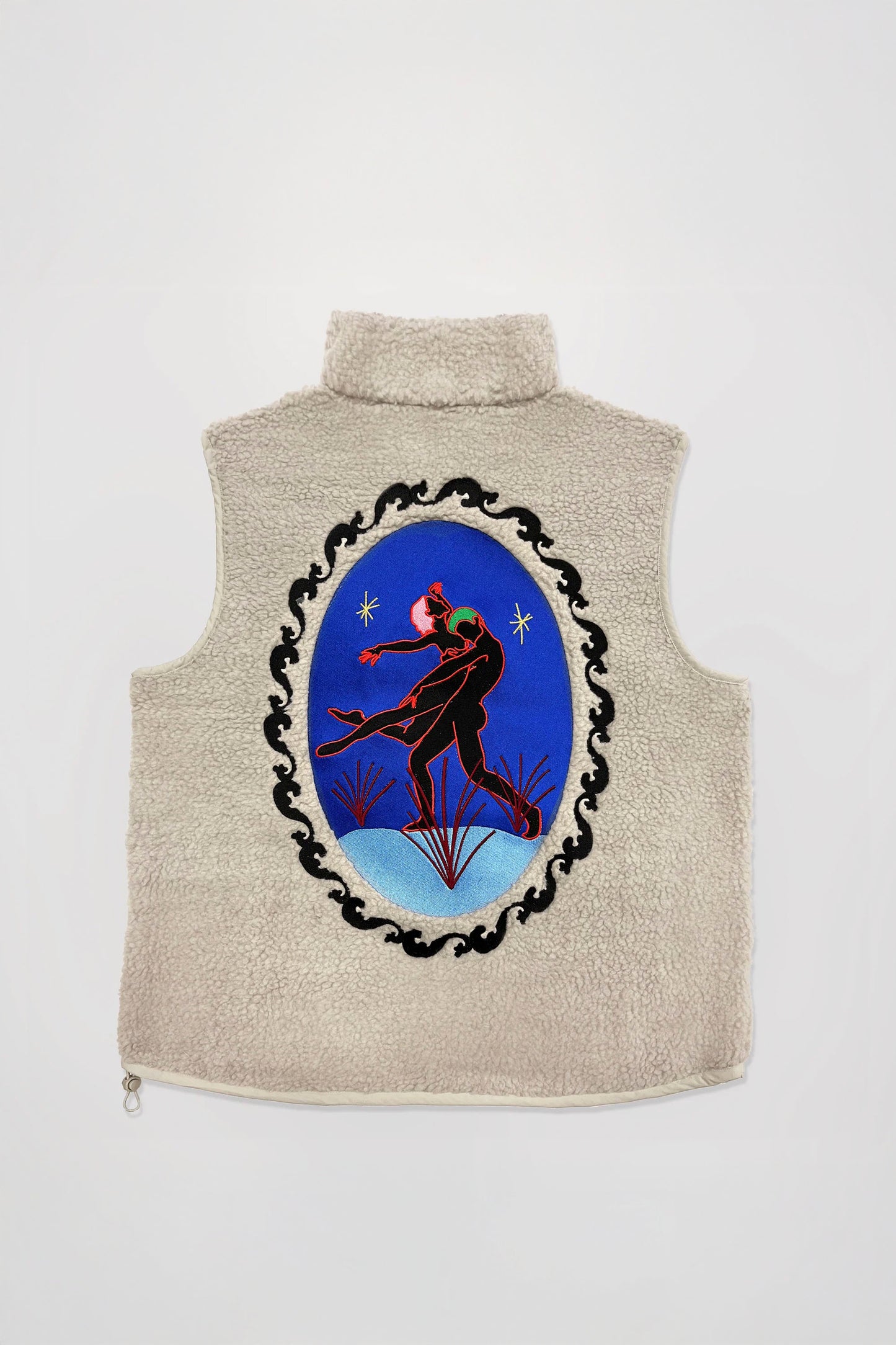 ENCRÉ beige l'ombre de l'éphémère bodywarmer - men's coastal lifestyle clothing at Pukas Surf Shop
