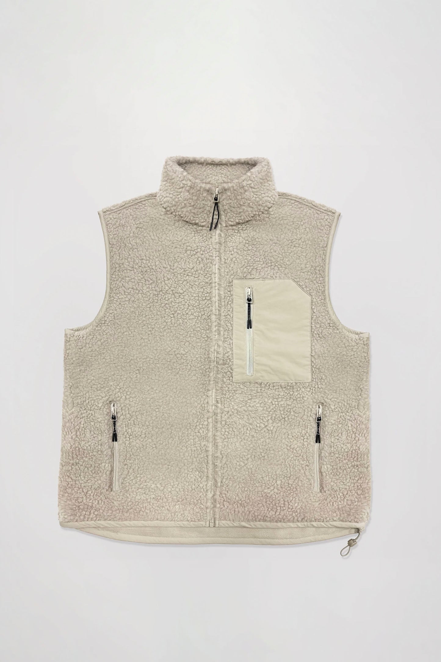 ENCRÉ beige l'ombre de l'éphémère bodywarmer - men's coastal lifestyle clothing at Pukas Surf Shop
