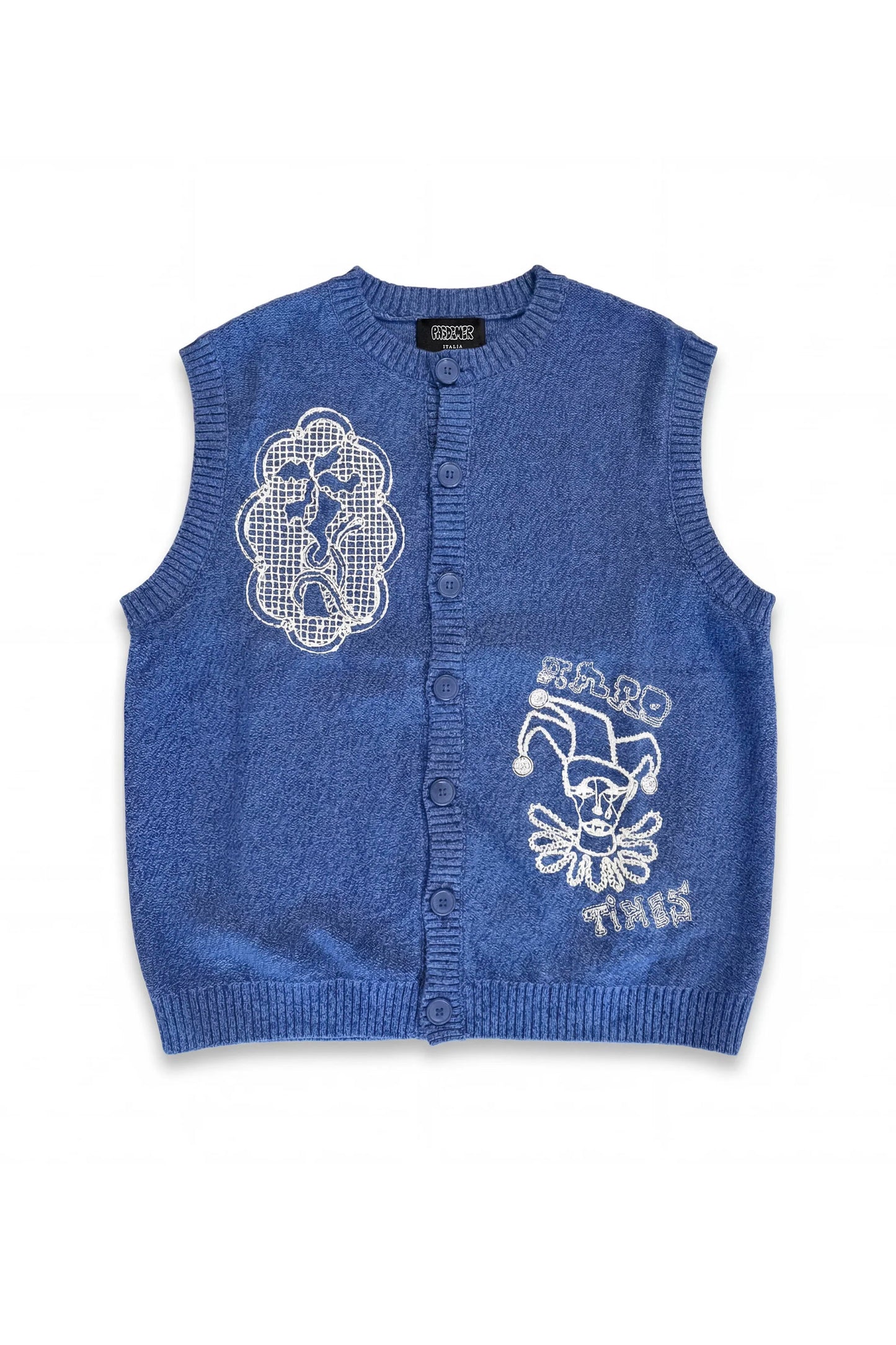 Pas de Mer Doily vest in blue for men
