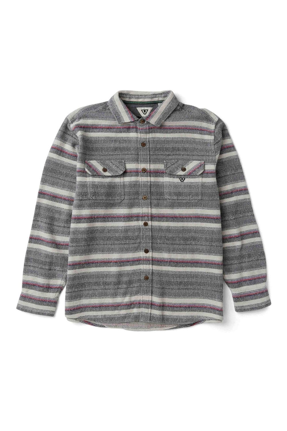 Striped shirt with a collar on a white background