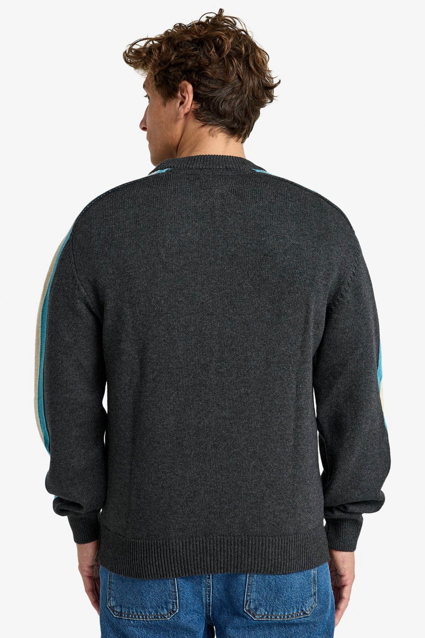 Pukas Surf Shop Billabong Grey and blue Unlock Diamond jersey knit