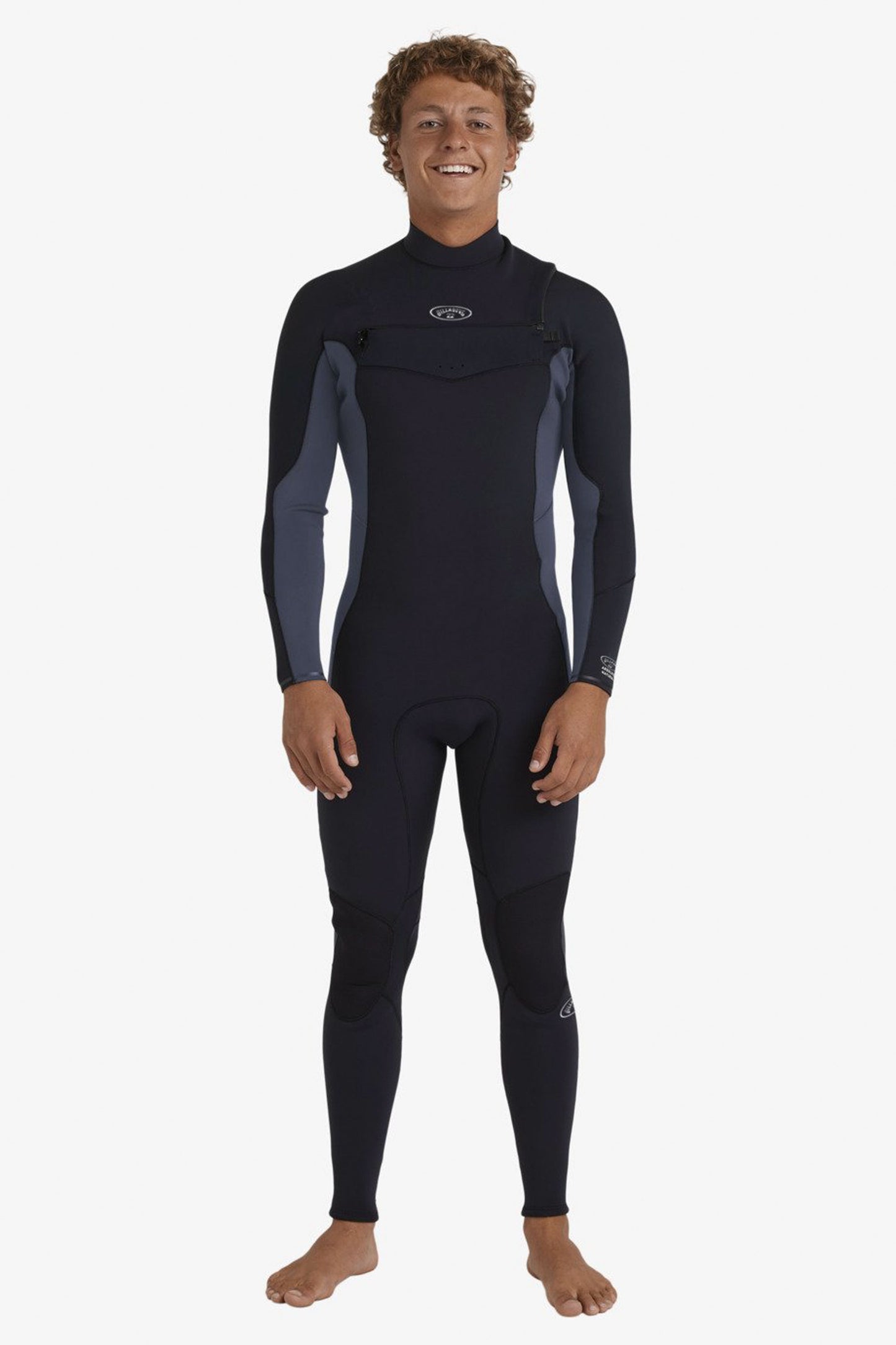 Pukas Surf Shop Man Wetsuit Billabong Absolute Natural 4/3mm Chest Zip Blue Combo