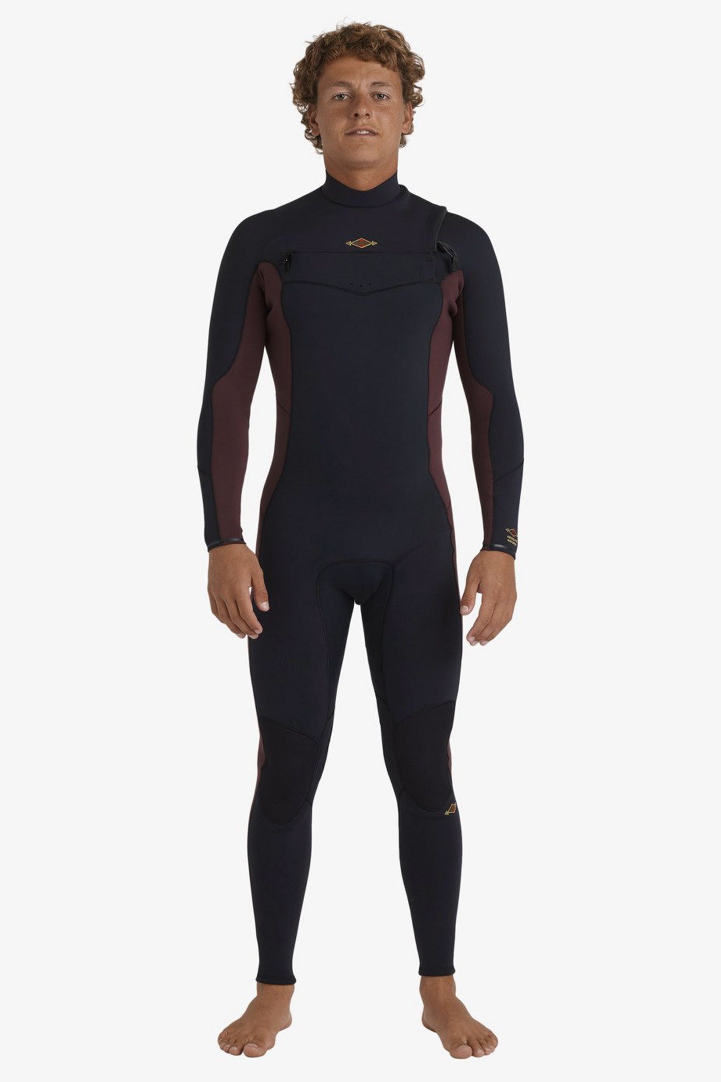 Pukas Surf Shop Man Wetsuit Billabong Absolute Natural 5/4mm Chest Zip Wine