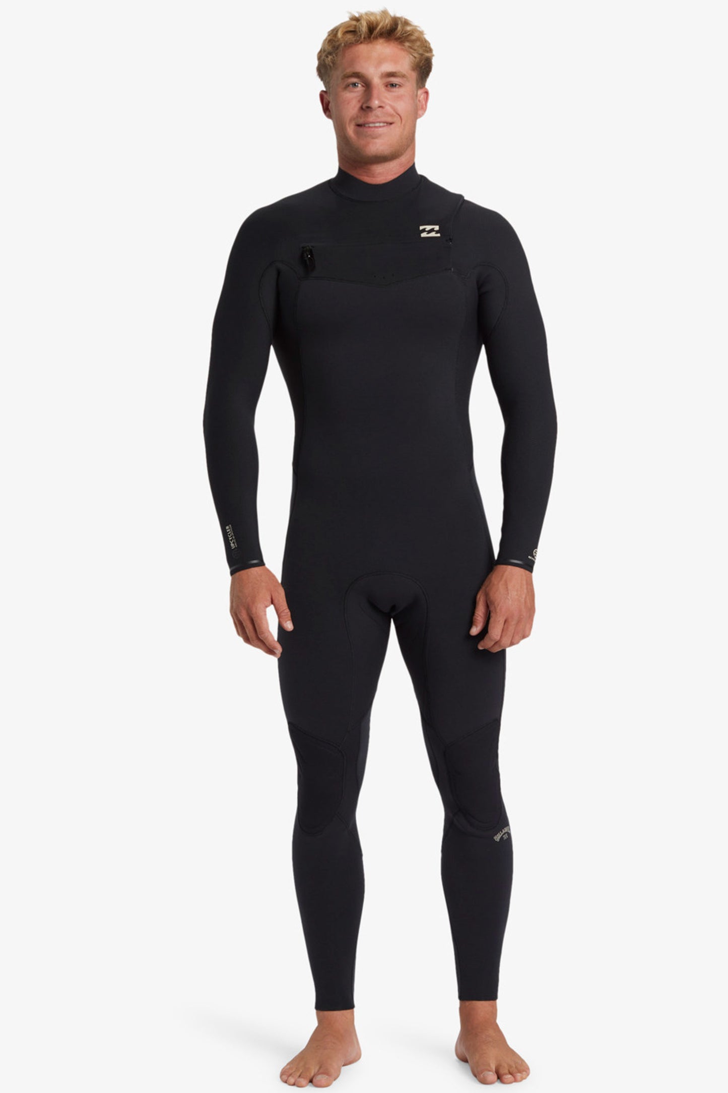 Pukas Surf Shop Man Wetsuit Billabong Revolution Natural Chest Zip Black