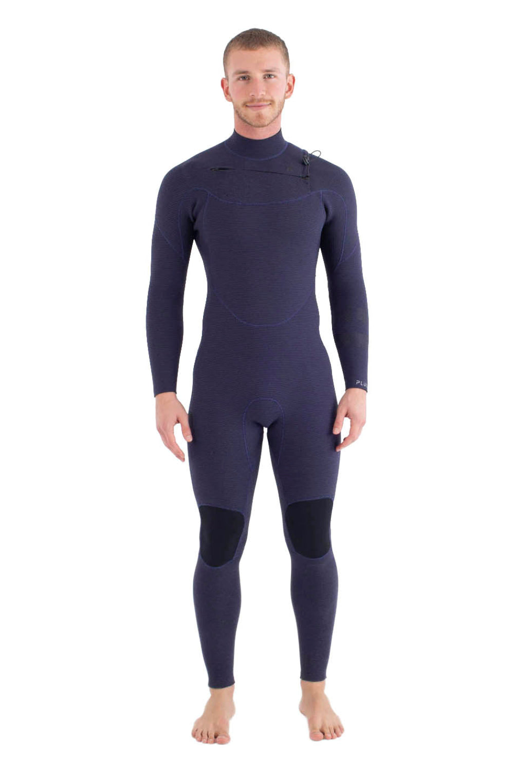 Hurley Plus 4/3mm men's chest zip wetsuit in Vintage Iris