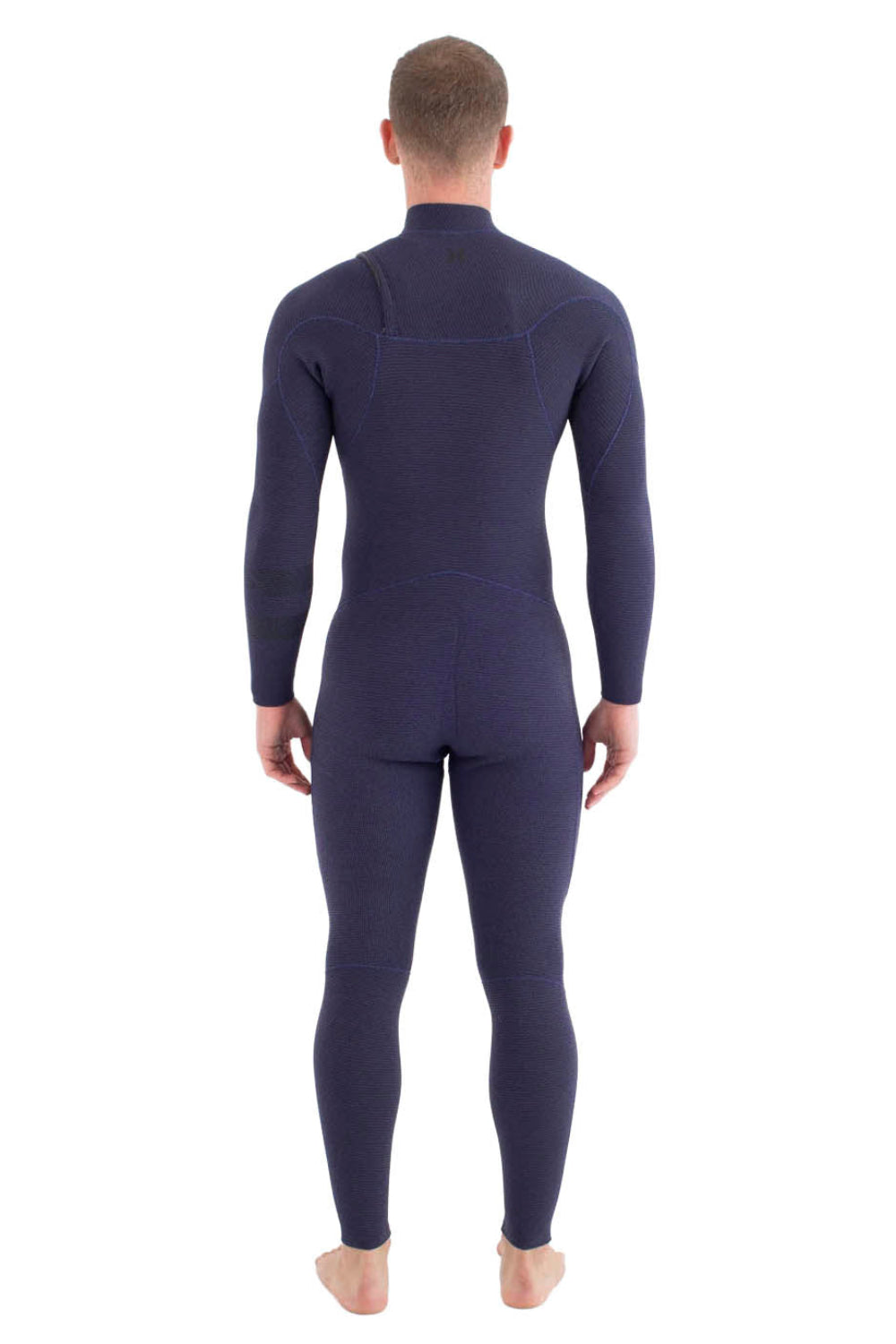 Hurley Plus 4/3mm men's chest zip wetsuit in Vintage Iris