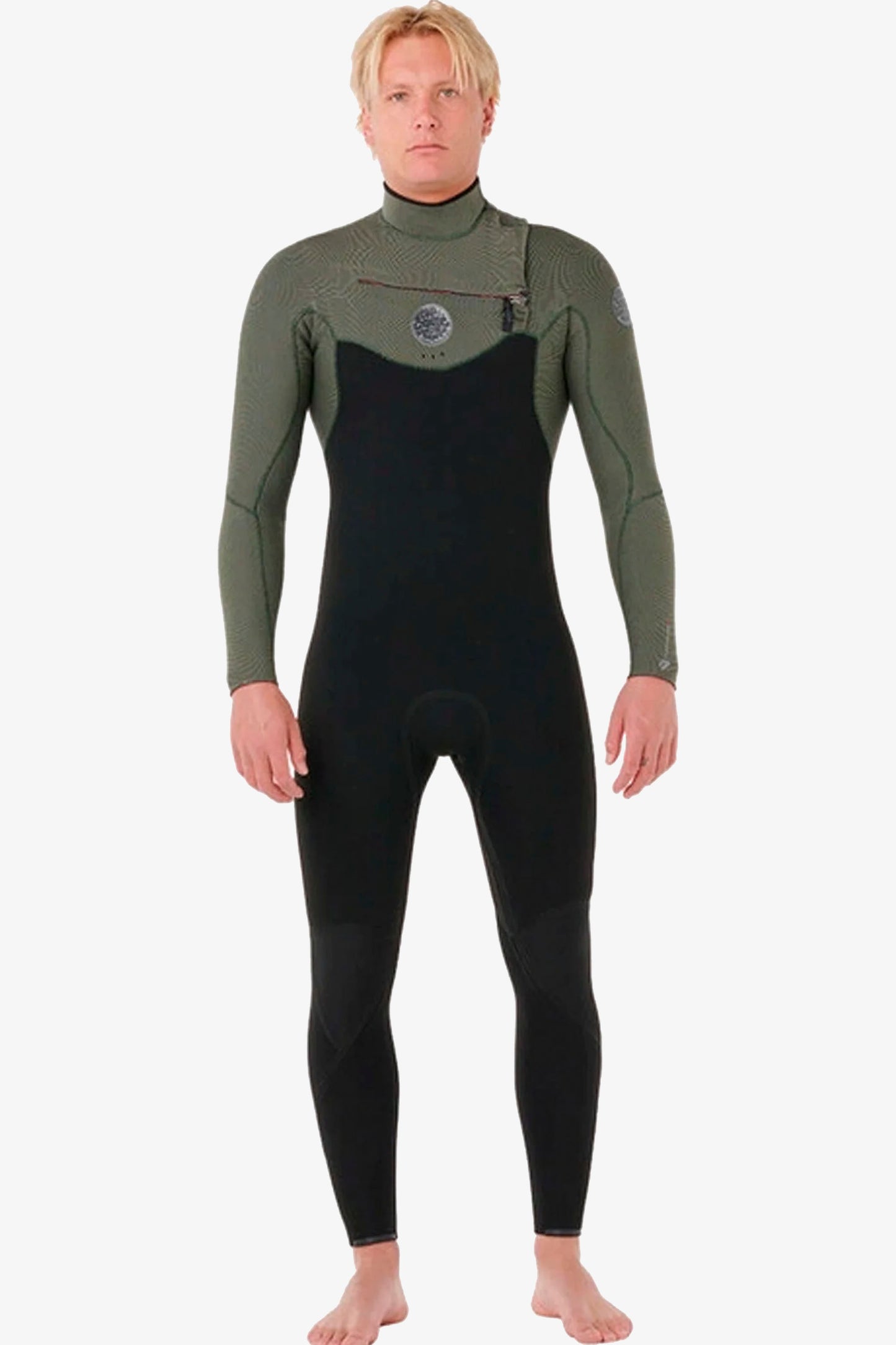 Pukas Surf Shop Man Wetsuit Ripcurl Flashbomb 4/3mm Chest Zip Deep Cactus