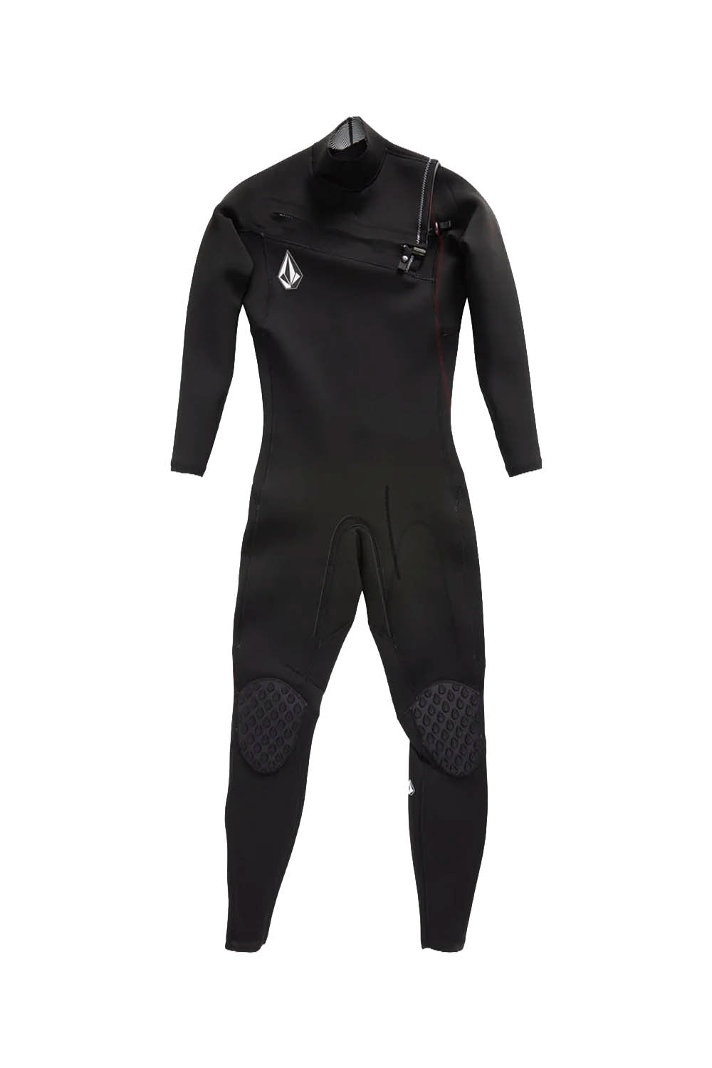 Black wetsuit with brand logo on a white background