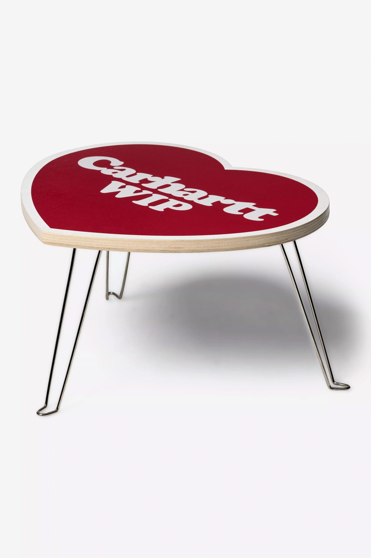 Pukas Surf Shop Carhartt WIP folding table in heart shape (scarlet & white)