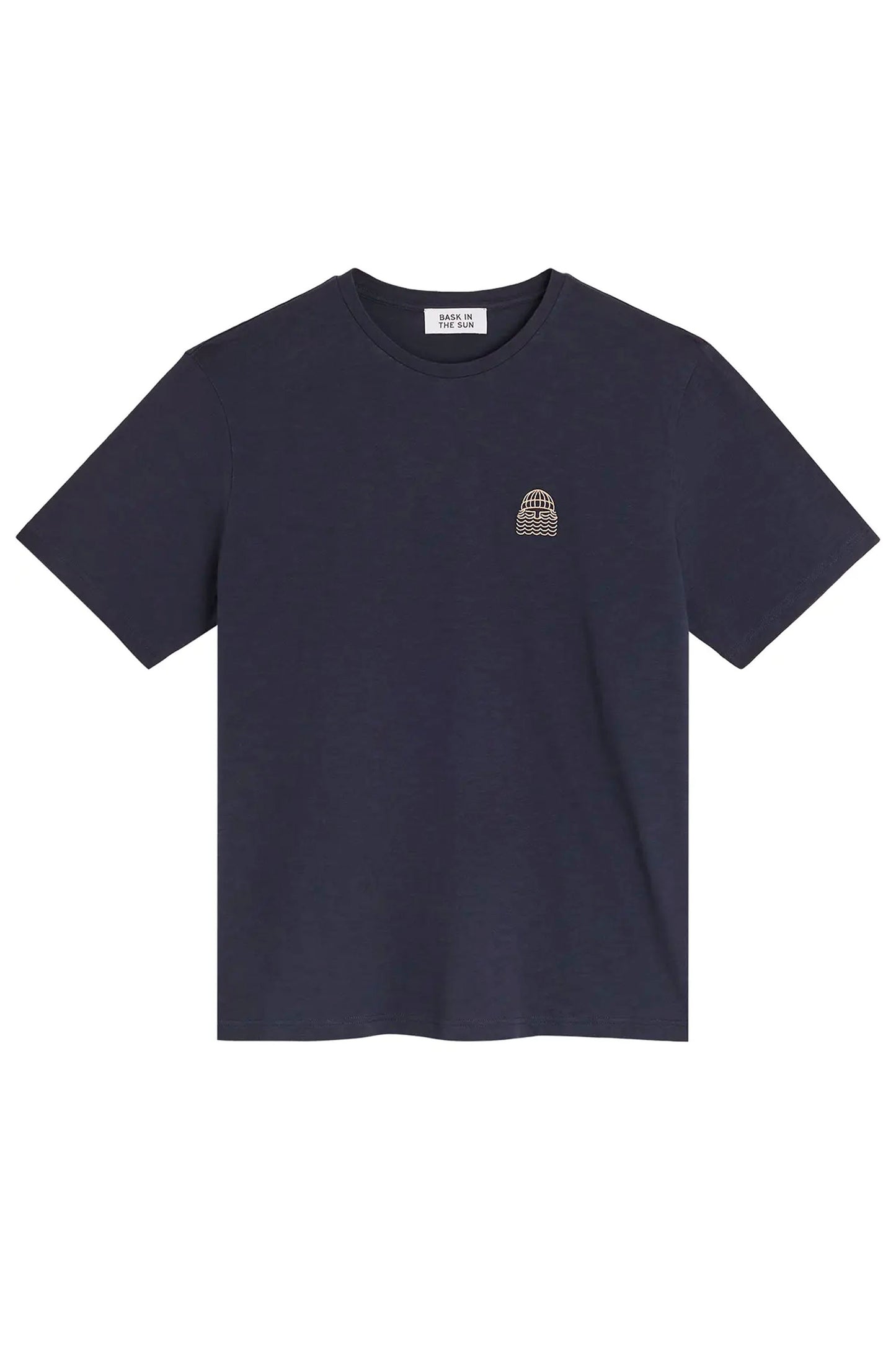 Bask In The Sun Mini To The Sea Tee in Midnight – organic flamed cotton tee, front view | Pukas Surf Shop