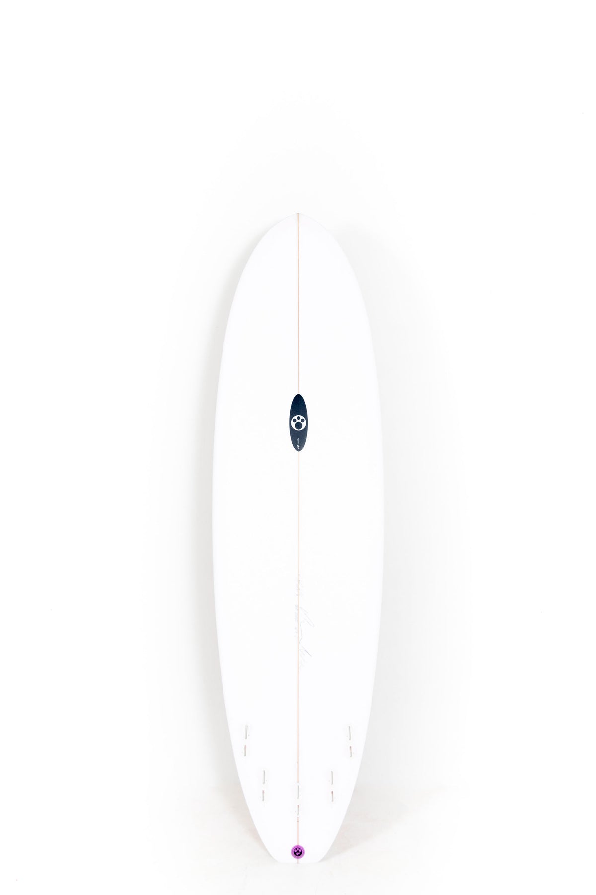White and orange Maurice Cole Surfboard Red Dingo size 7'0" on a white background by Pukas Surf Shop - 2