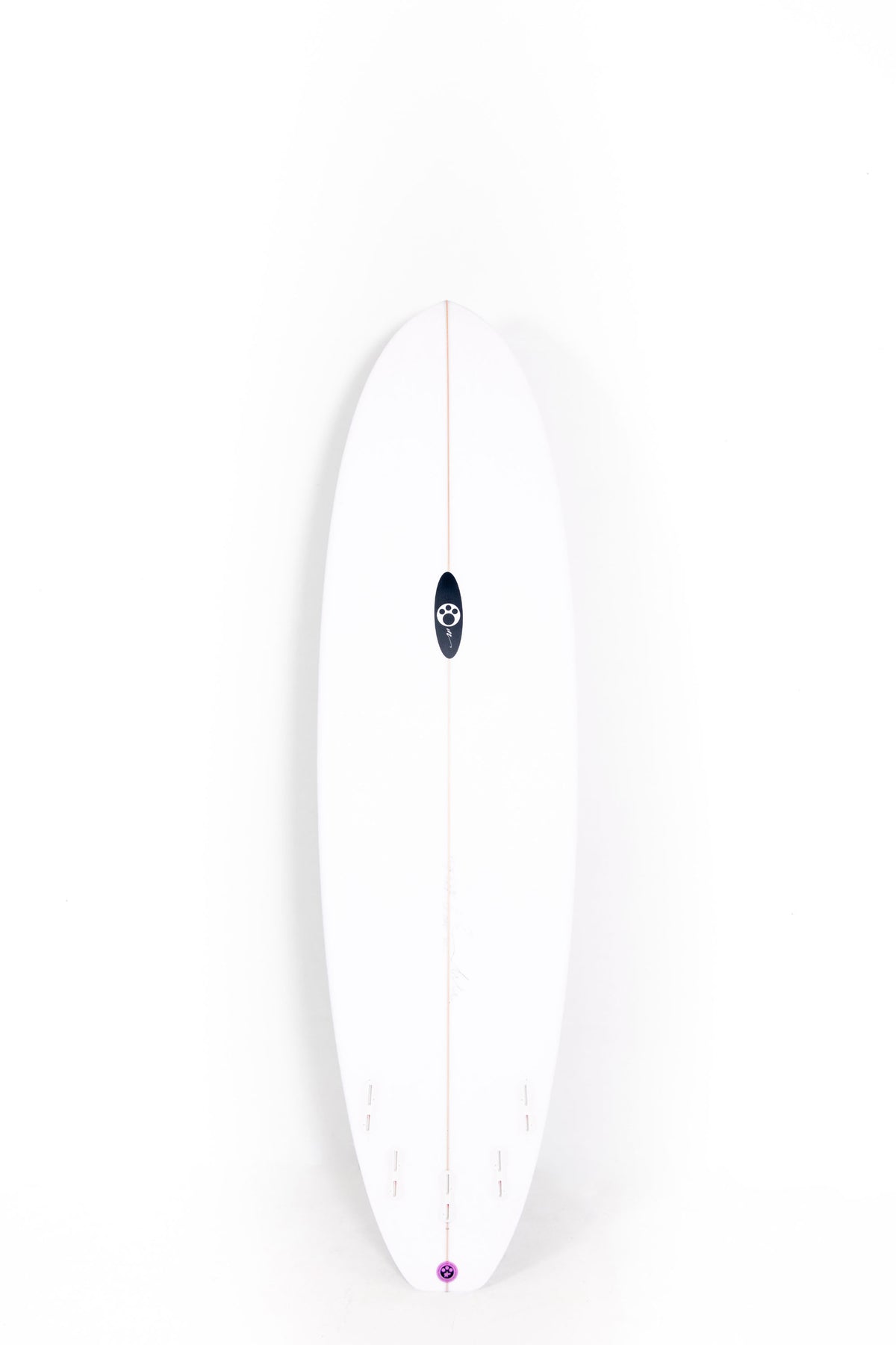 White and blue Maurice Cole Surfboard Red Dingo size 7'2" on a white background by Pukas Surf Shop - 2