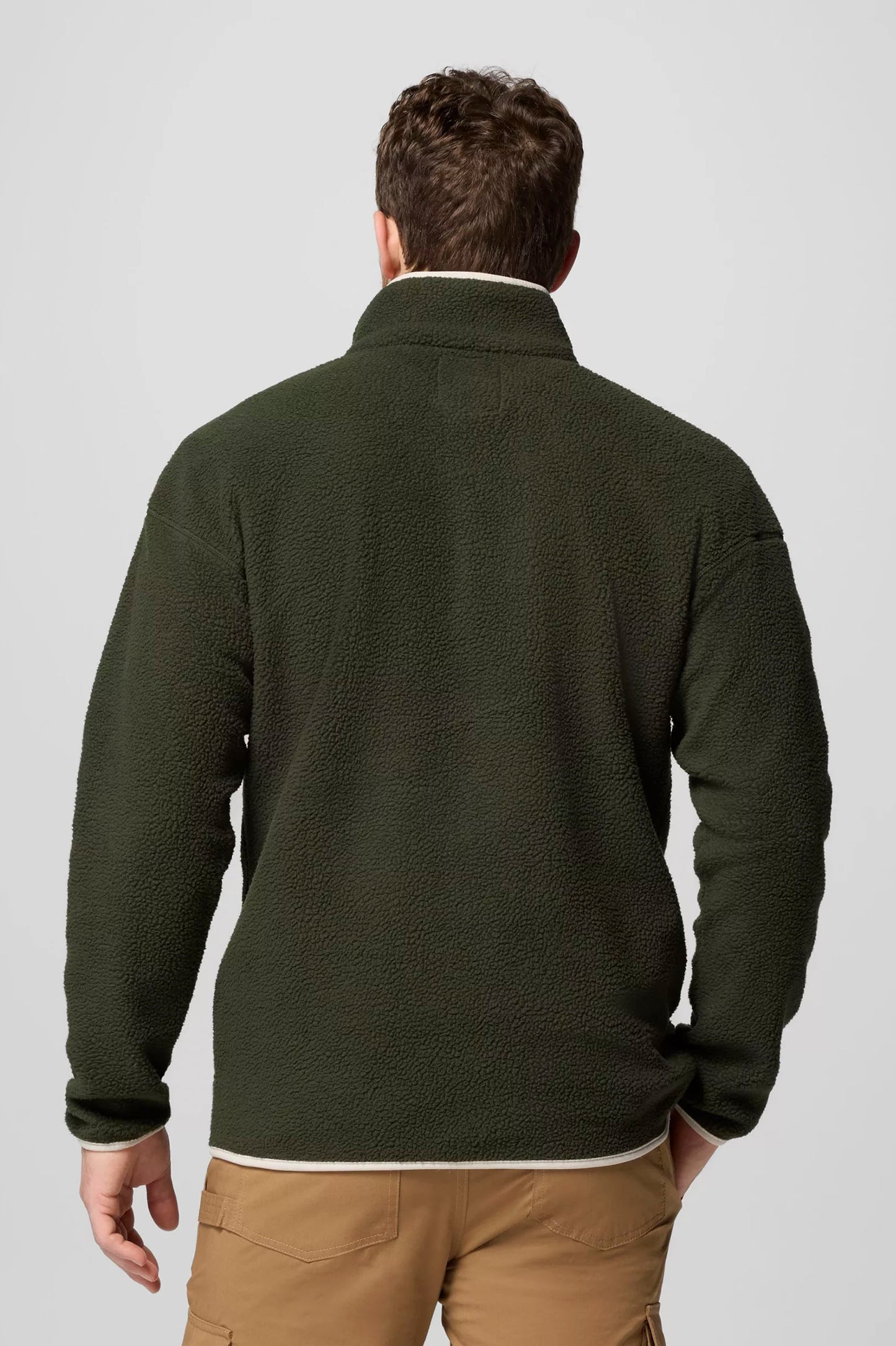 Pukas Surf Shop Columbia men’s half snap fleece pullover in Greenscape
