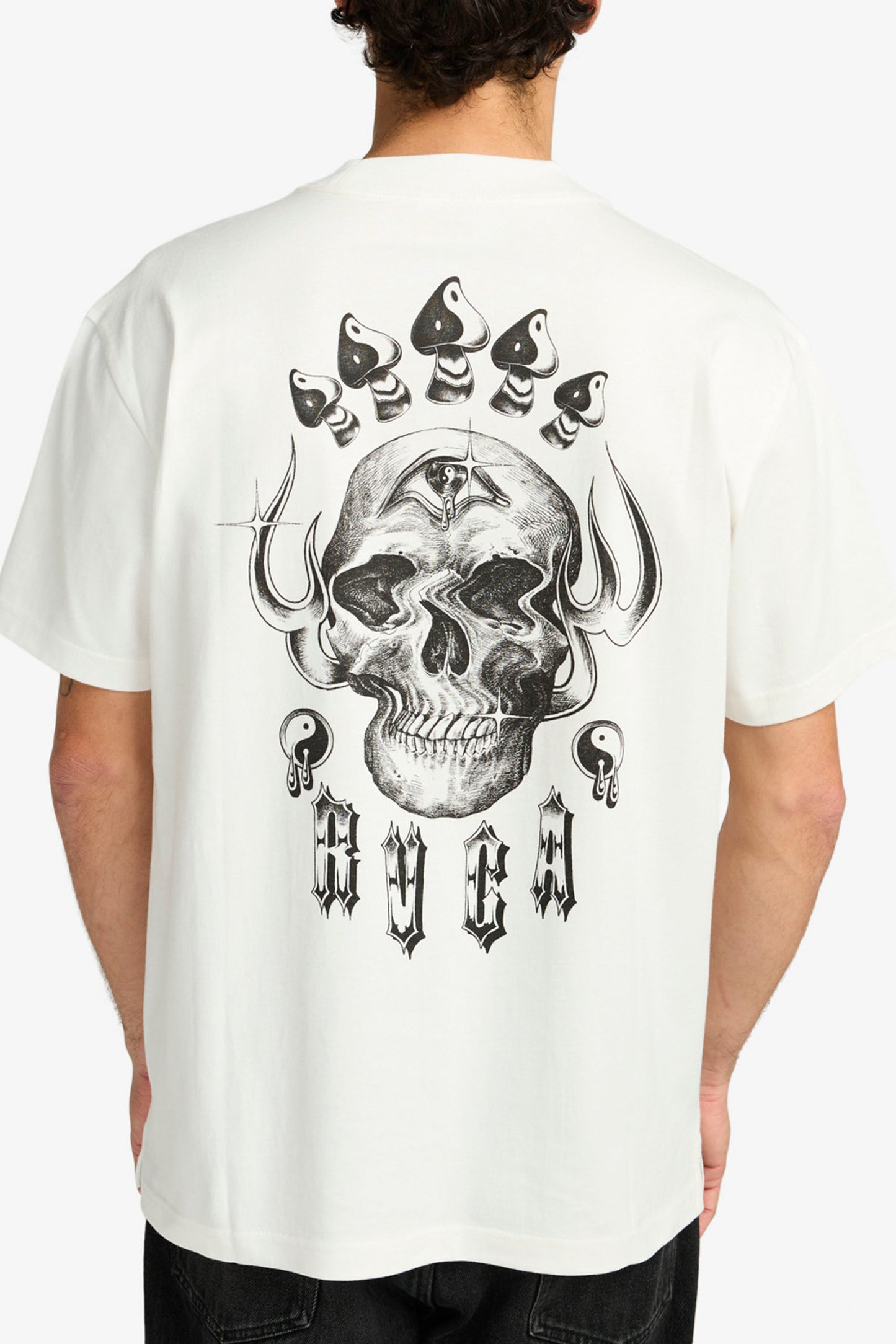 Pukas Surf Shop RVCA graphic t-shirt in Salt color
