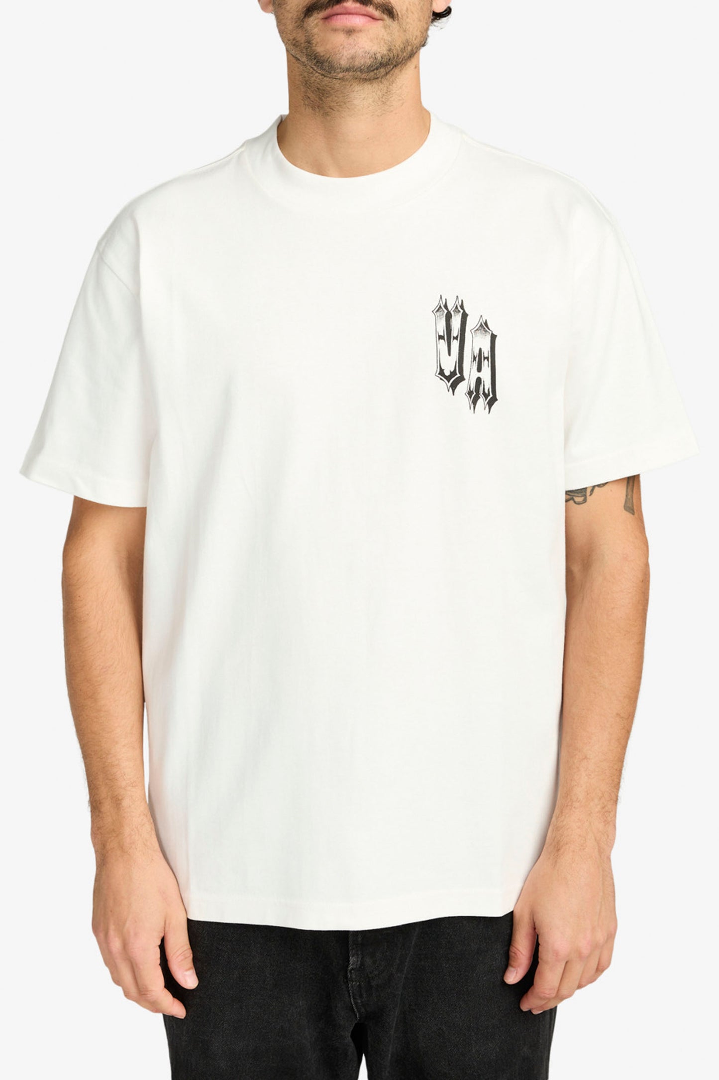 Pukas Surf Shop RVCA graphic t-shirt in Salt color