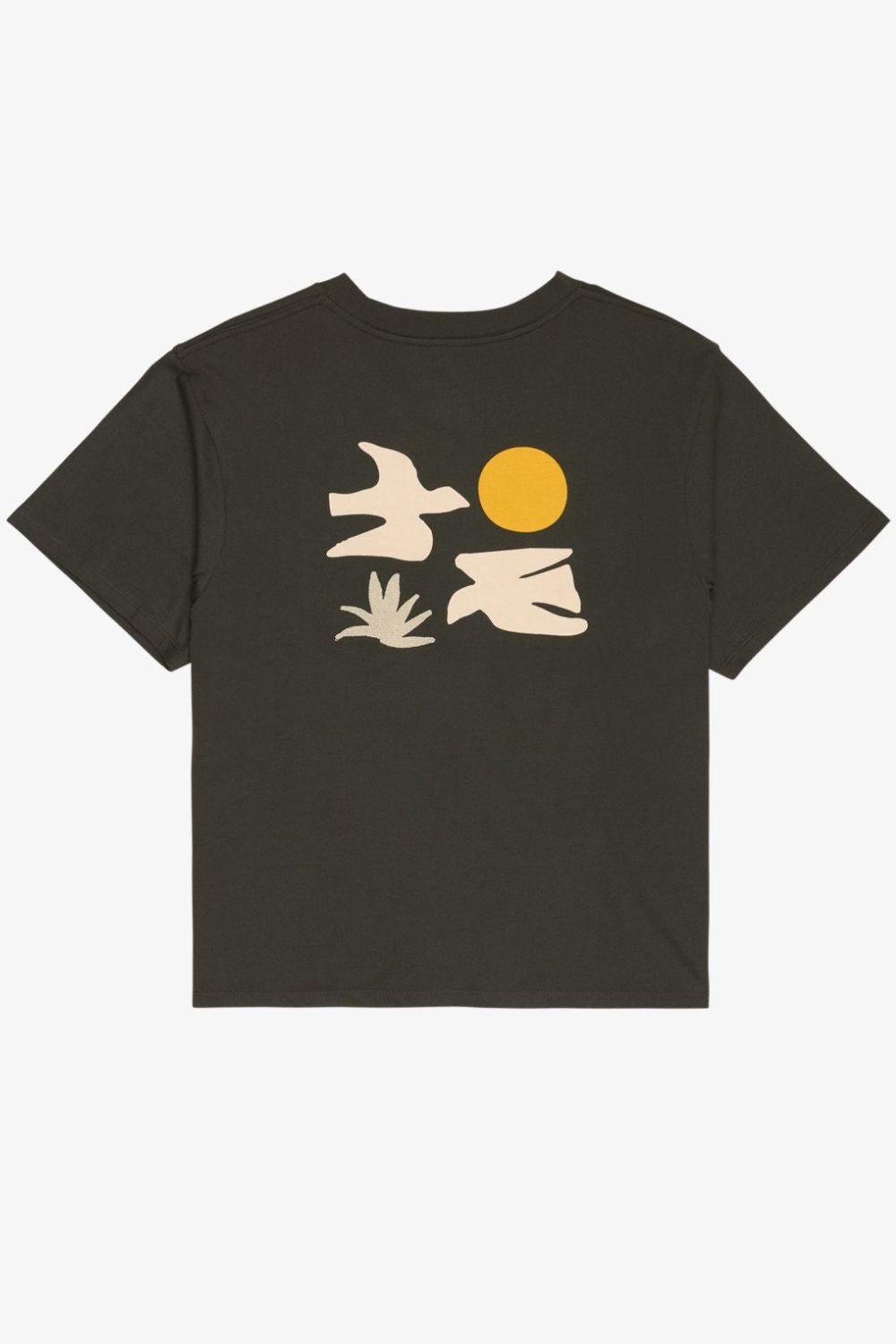 RVCA Coastal Flight Tee – Men's black graphic tee, relaxed surf lifestyle fit – Pukas Surf Shop
