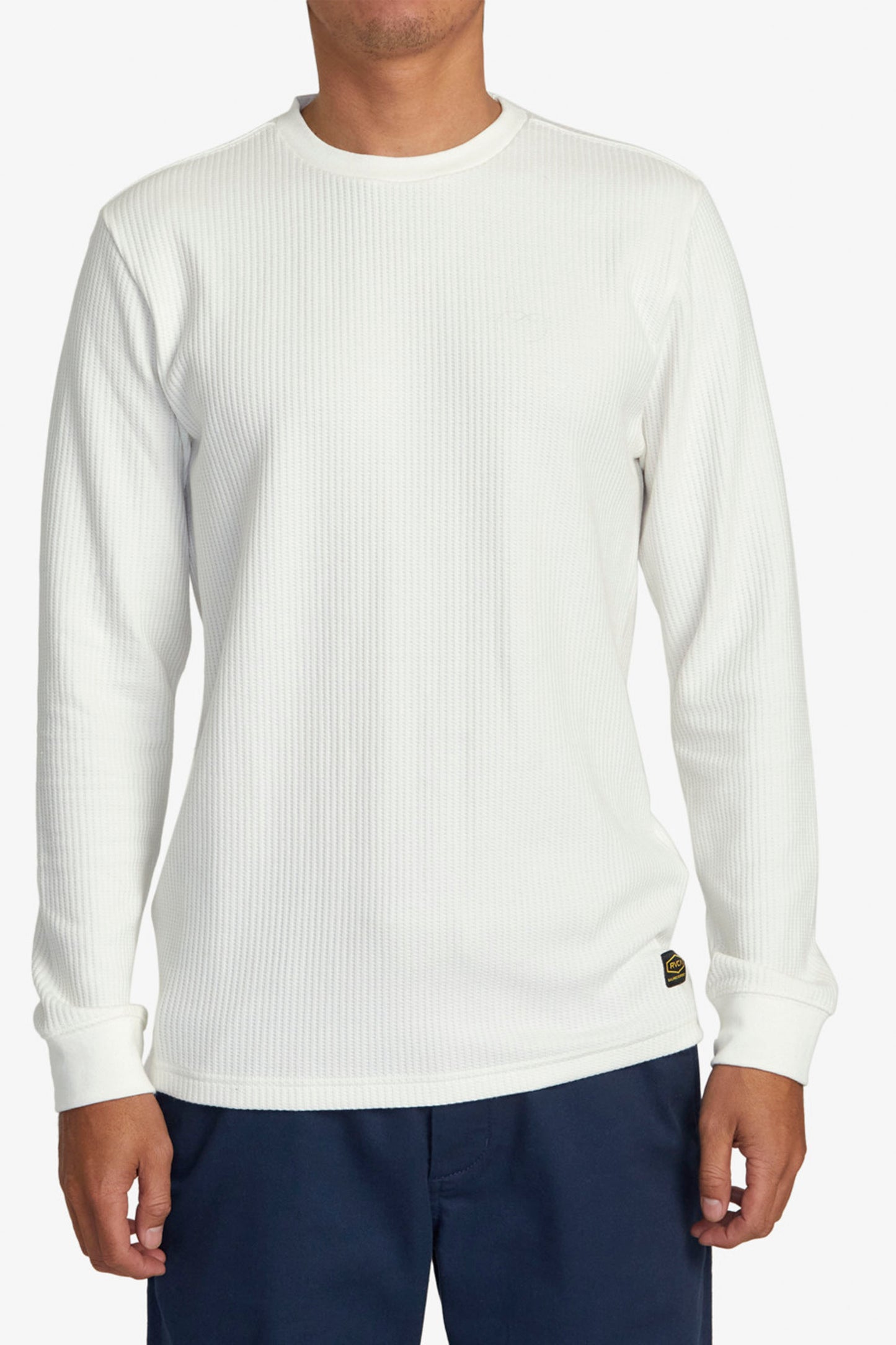 Pukas Surf Shop RVCA men’s waffle thermal tee in Off White