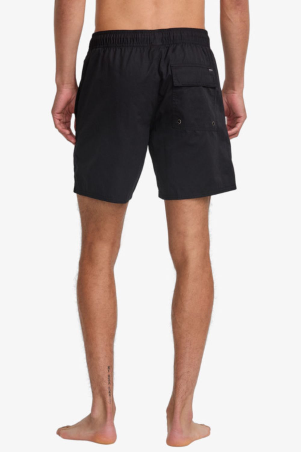 RVCA Opposites Elastic Boardshort in Black — men's relaxed swim shorts, sizes S–L | Pukas Surf Shop

