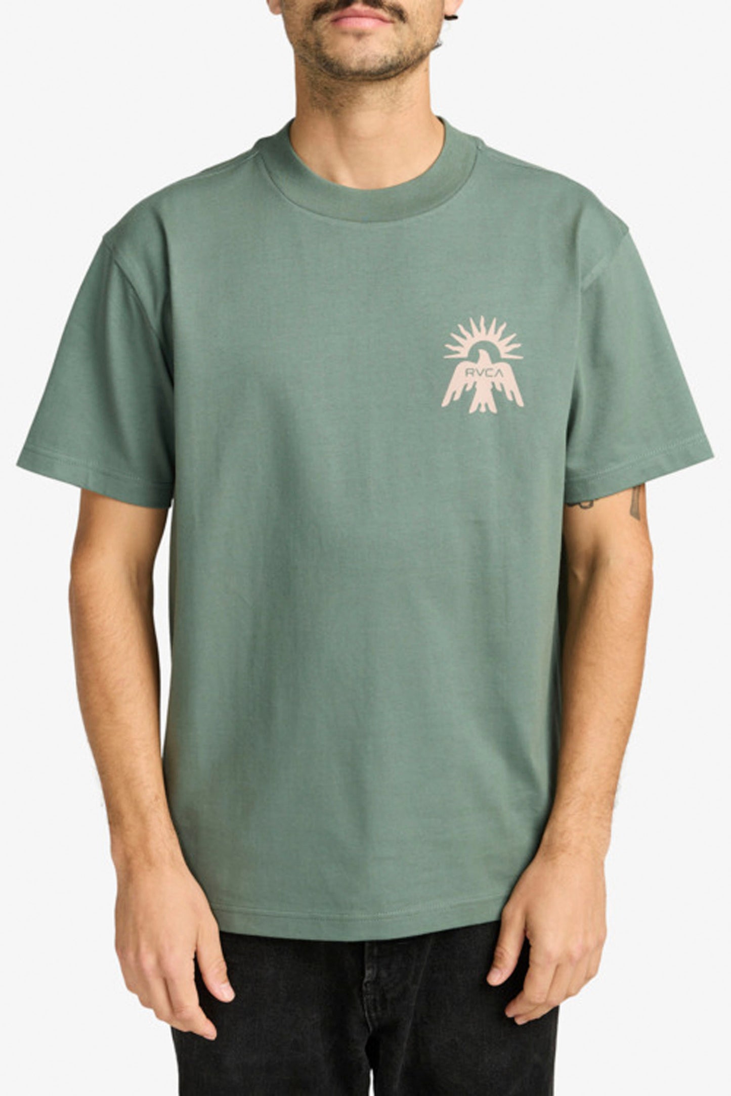 Pukas Surf Shop RVCA men’s graphic t-shirt in Balsam Green