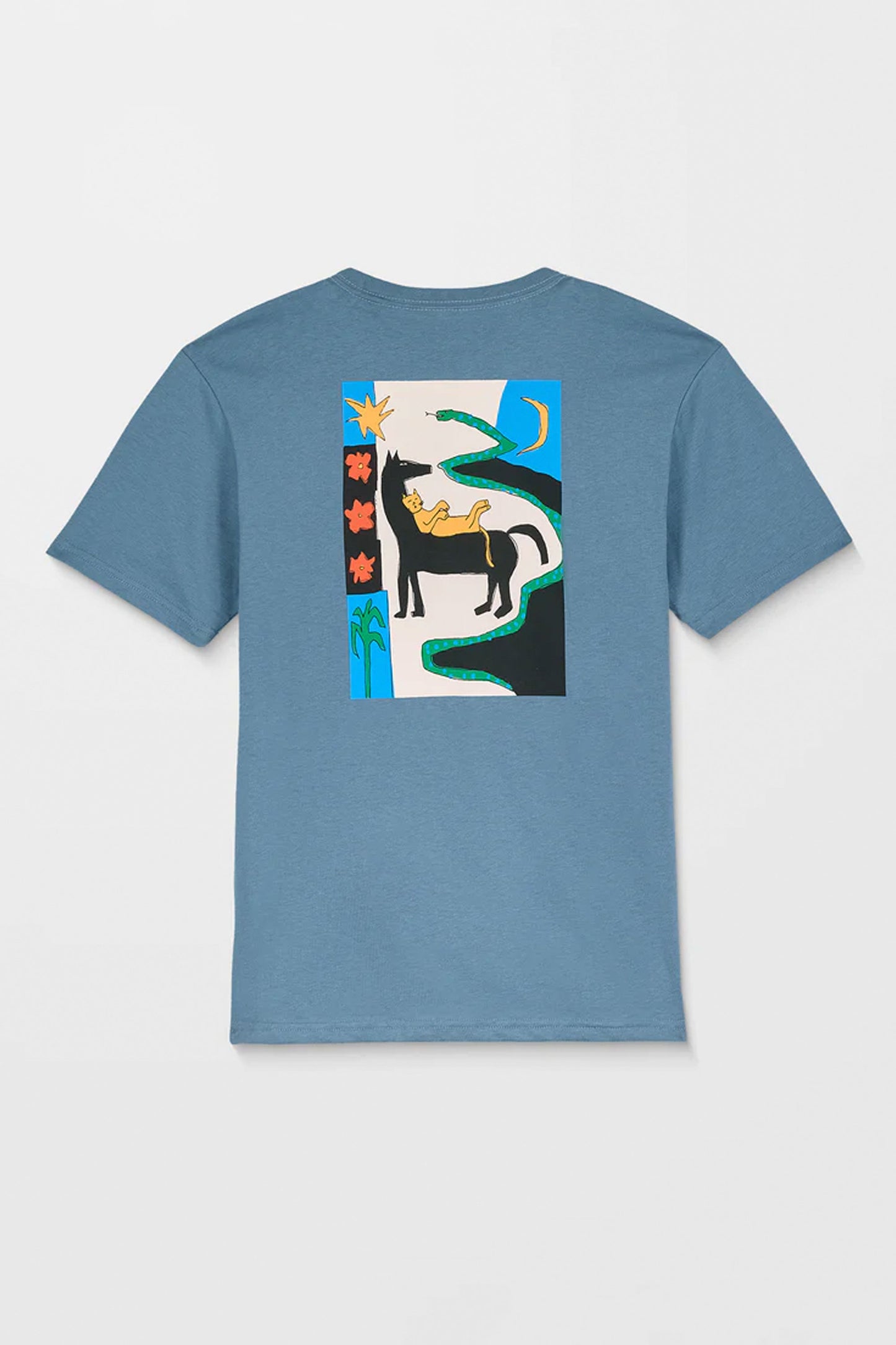 VOLCOM LONGOSNAKE TEE BLUE WASH XL