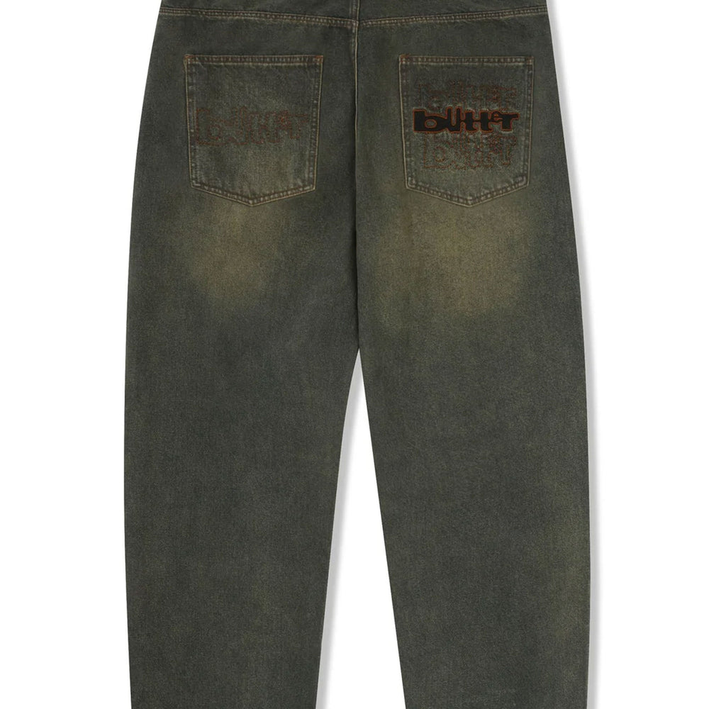 BUTTER - WARPED DENIM JEANS - DIRTY WASH INDIGO