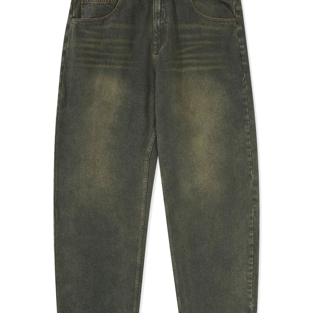 
                      
                        BUTTER - WARPED DENIM JEANS - DIRTY WASH INDIGO
                      
                    