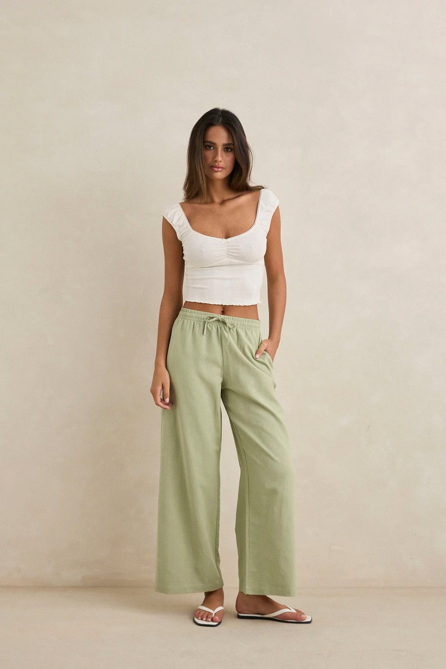 Rhythm Dolly Beach Pant Palm Print