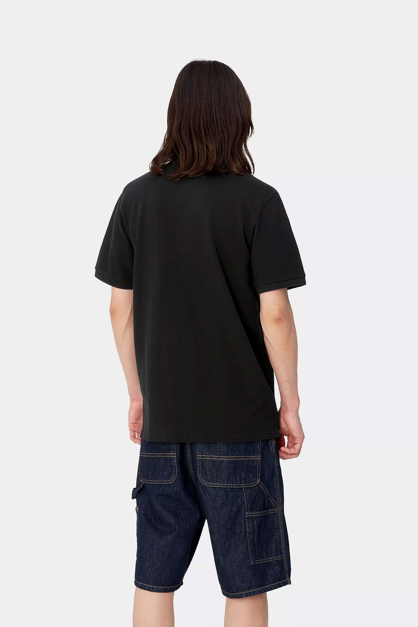 CARHARTT WIP - CHASE PIQUE POLO - BLACK