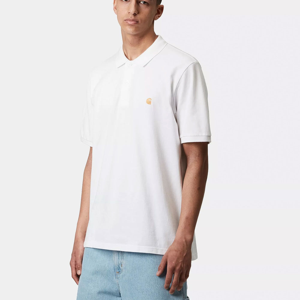 Pukas-Surf-Shop-Polo-Man-Carhartt-WIP-Chase-Pique-White